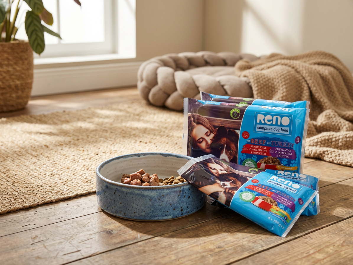 RENO Dog hovězí a krůta, kapsa 100 g (4 pack)