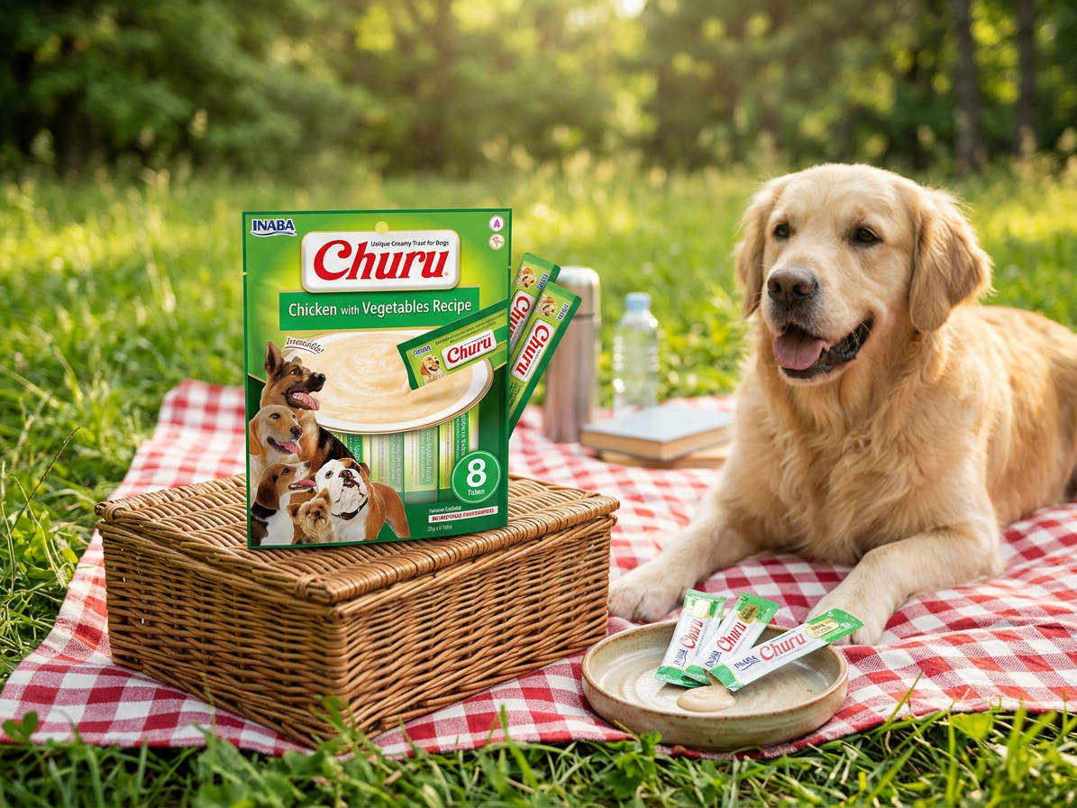 Inaba Churu dog snack kuře & zelenina 8x 20g