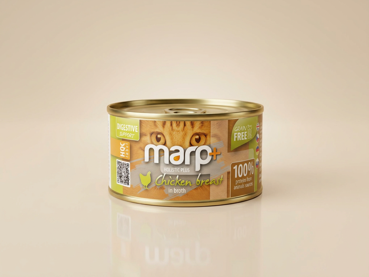 Marp Holistic Plus konzerva pro kočky – Kuřecí prsa ve vývaru 24x70g