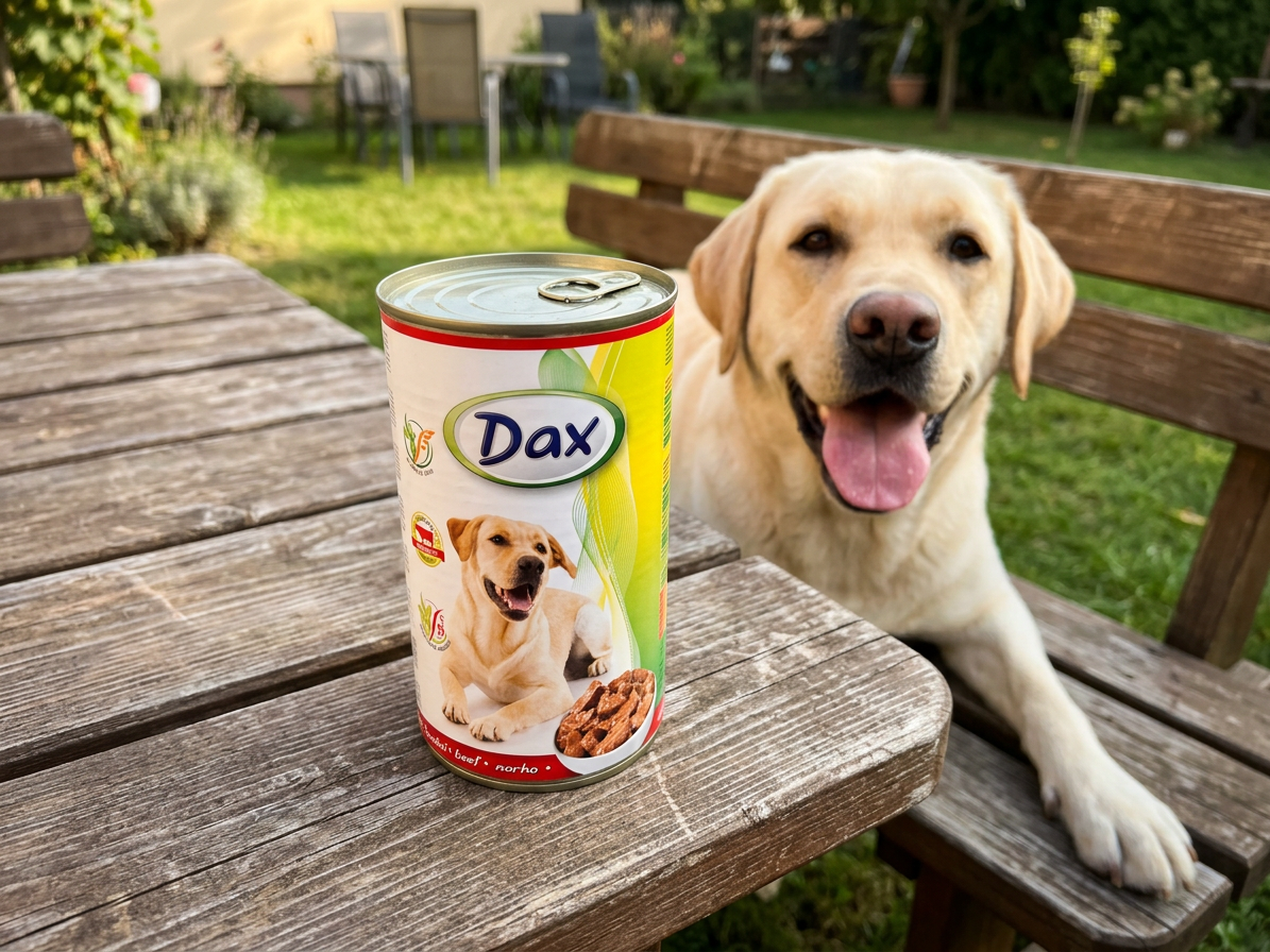 Dax Dog kousky hovězí, konzerva 1240 g