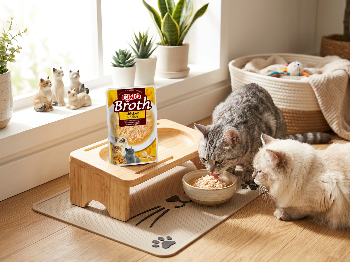 Churu Cat Broth kuře – doplňkové vlhké krmivo pro kočky 40 g