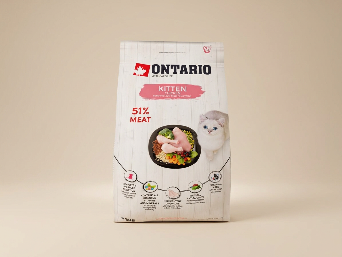 Ontario Kitten Chicken 2 kg – superprémiové krmivo pro koťata