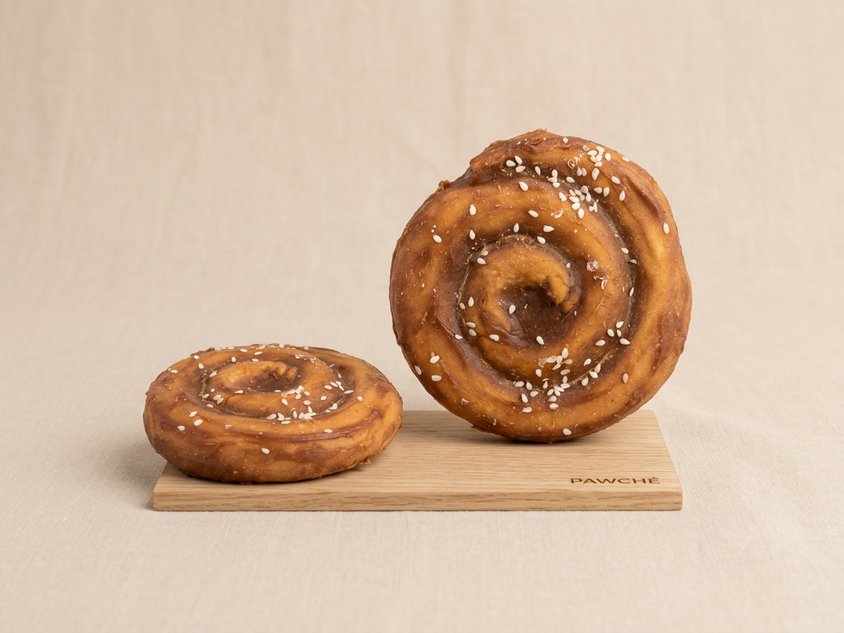 DentaFun Chewing Pie [50ks], žvýkací koláč z buvolí kůže, ø 9 cm/70 g, cena za 1ks