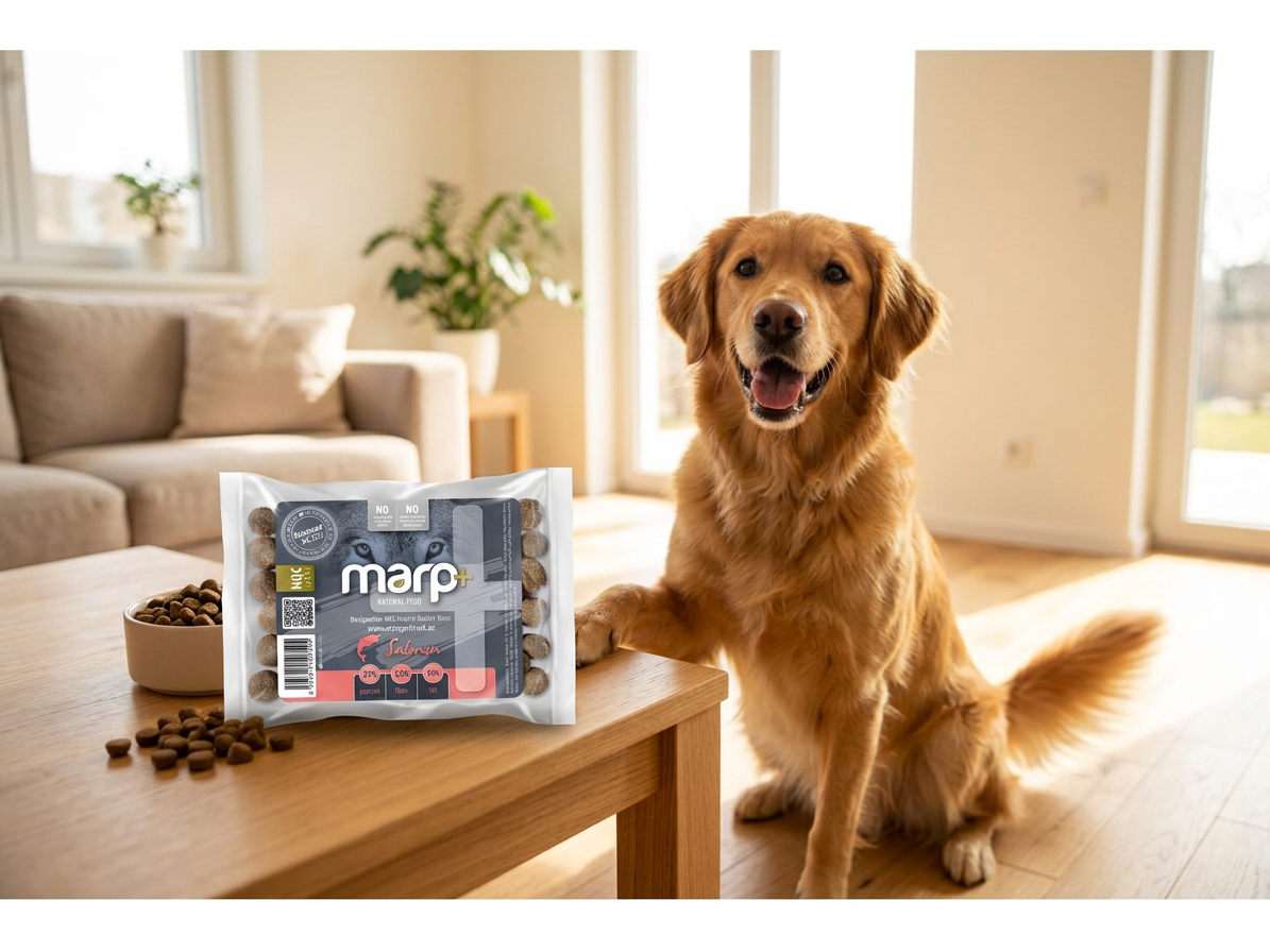 Marp Natural Plus losos – vzorek kompletního krmiva 70 g