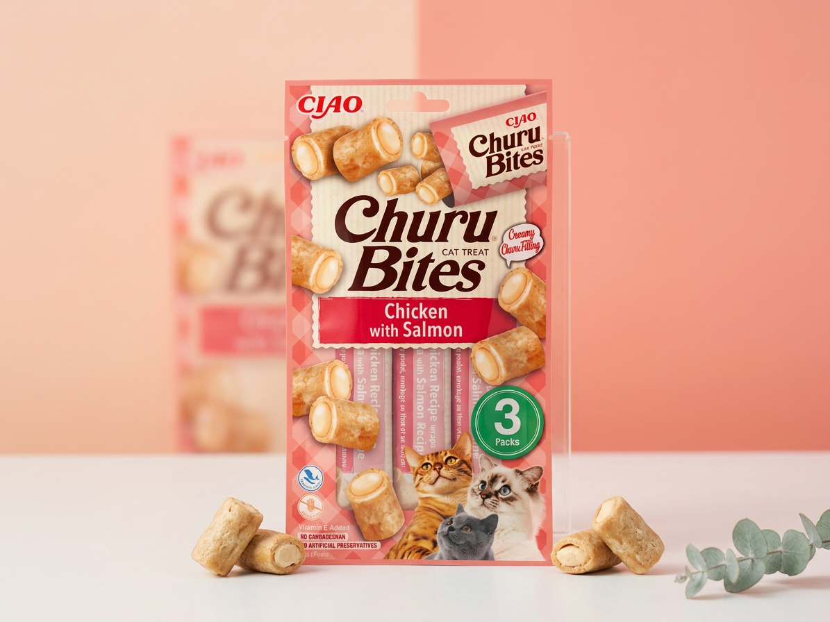 Churu cat Bites - kuře, tuňák a losos 30g