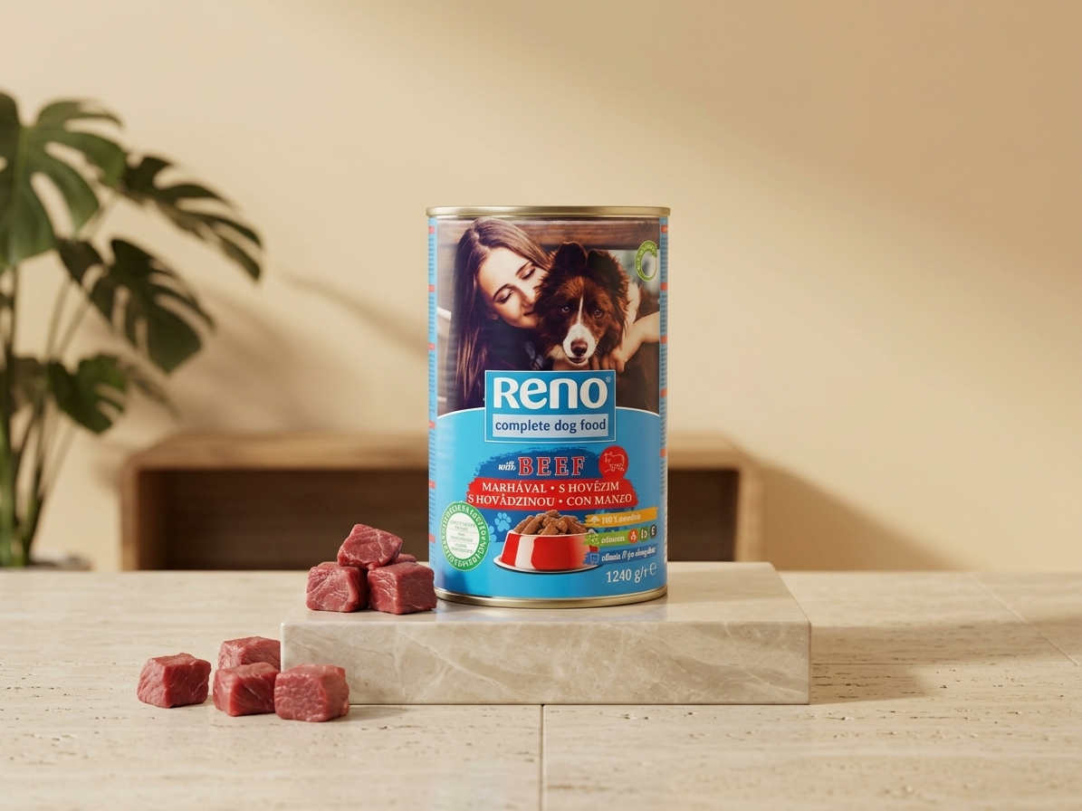 RENO Dog hovězí, kousky 1240 g