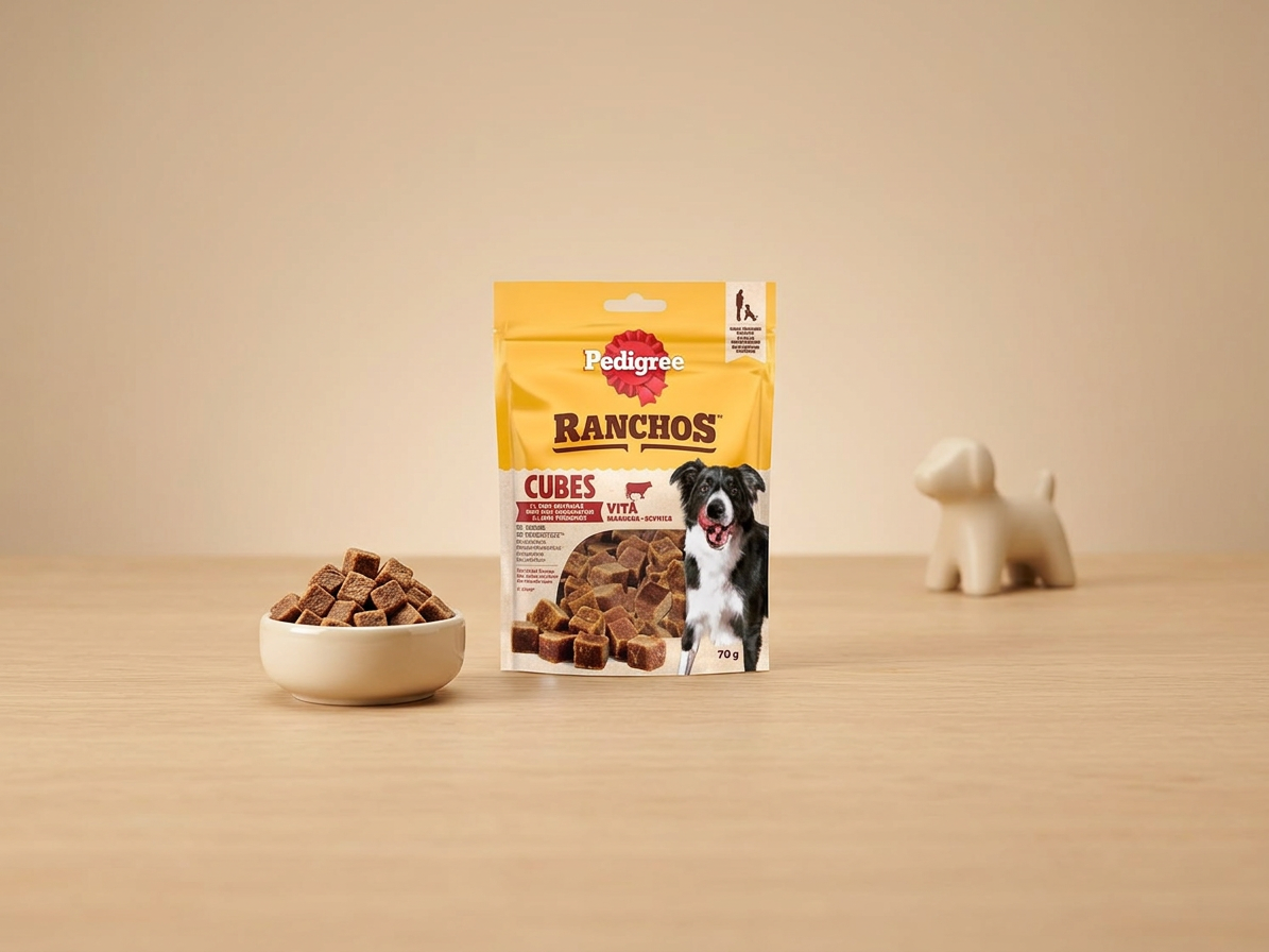 Pamlsek pro psy Pedigree poch.Ranchos Cubes hovězí, 70 g