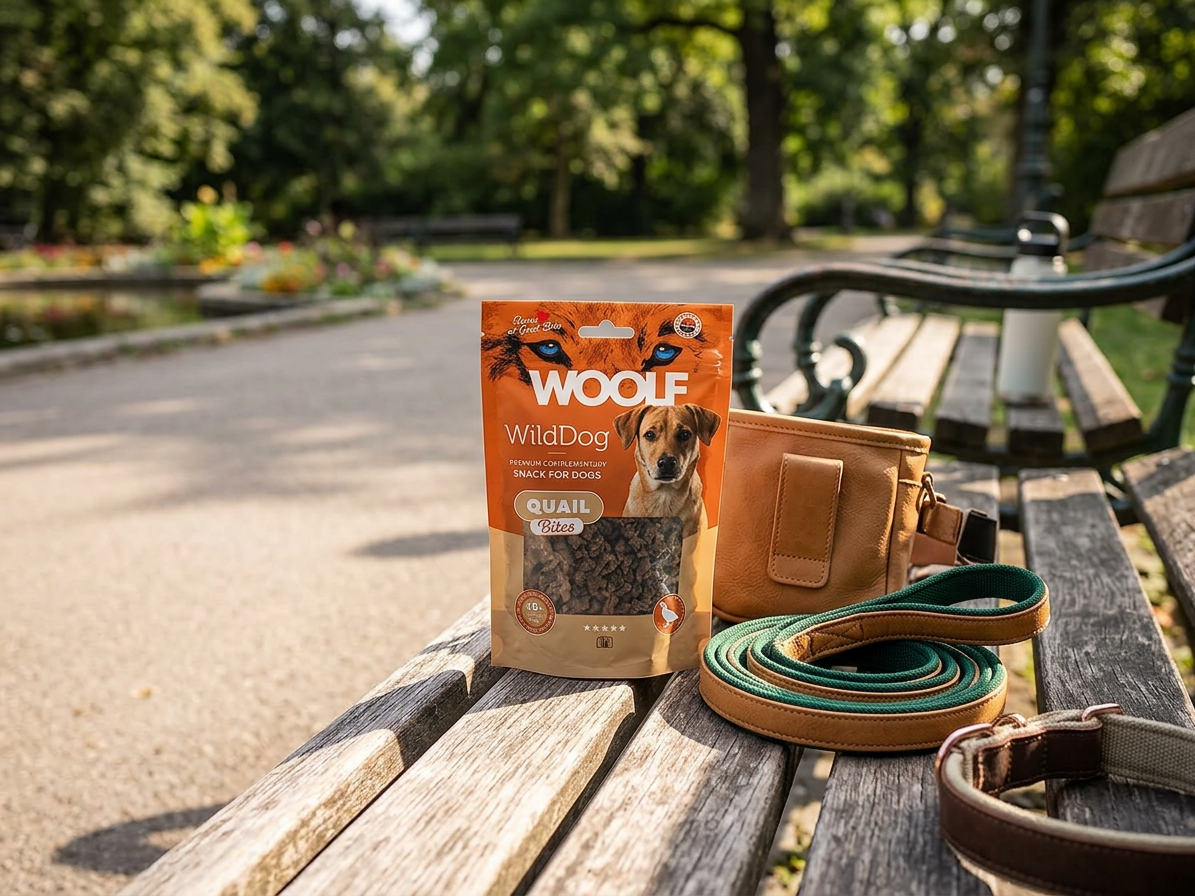 Pamlsek pro psy WOOLF WildDog poch. Bites Soft Quail, 100 g