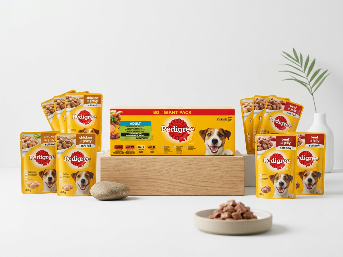 Kapsičky pro psy Pedigree Adult mixovaný výběr ve šťávě, 80x100 g