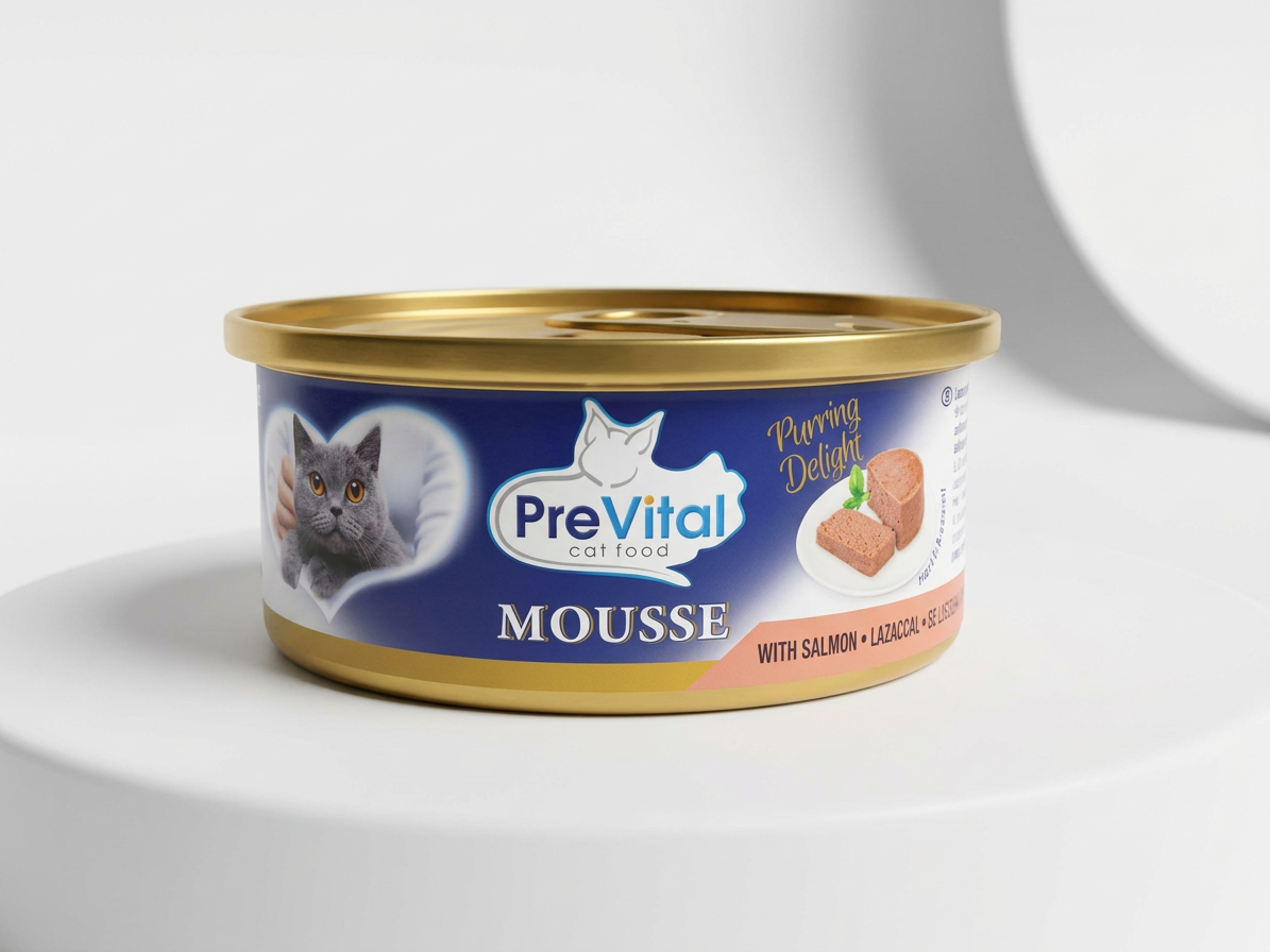 PreVital kočka losos, konzerva 85 g