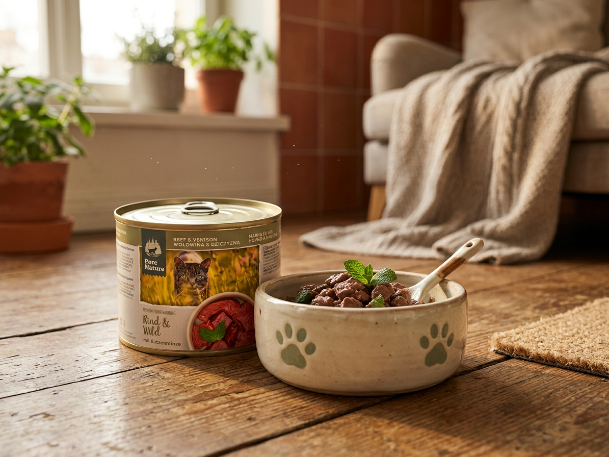 Pure Nature Cat Adult konzerva Hovězí a Zvěřina se šantou 200g