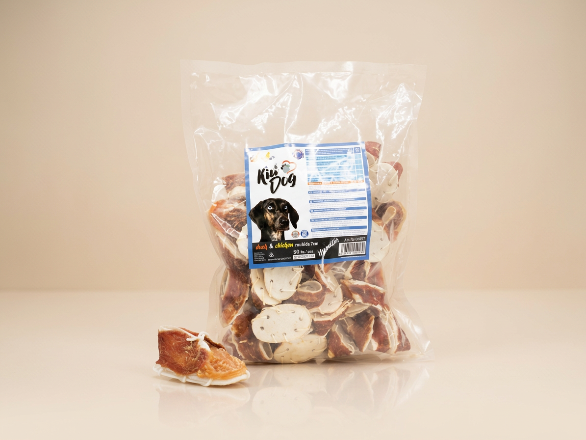 KIDDOG BUFFET MOCCASIN, botička s kachním a kuřecím masem 12 g [50ks]