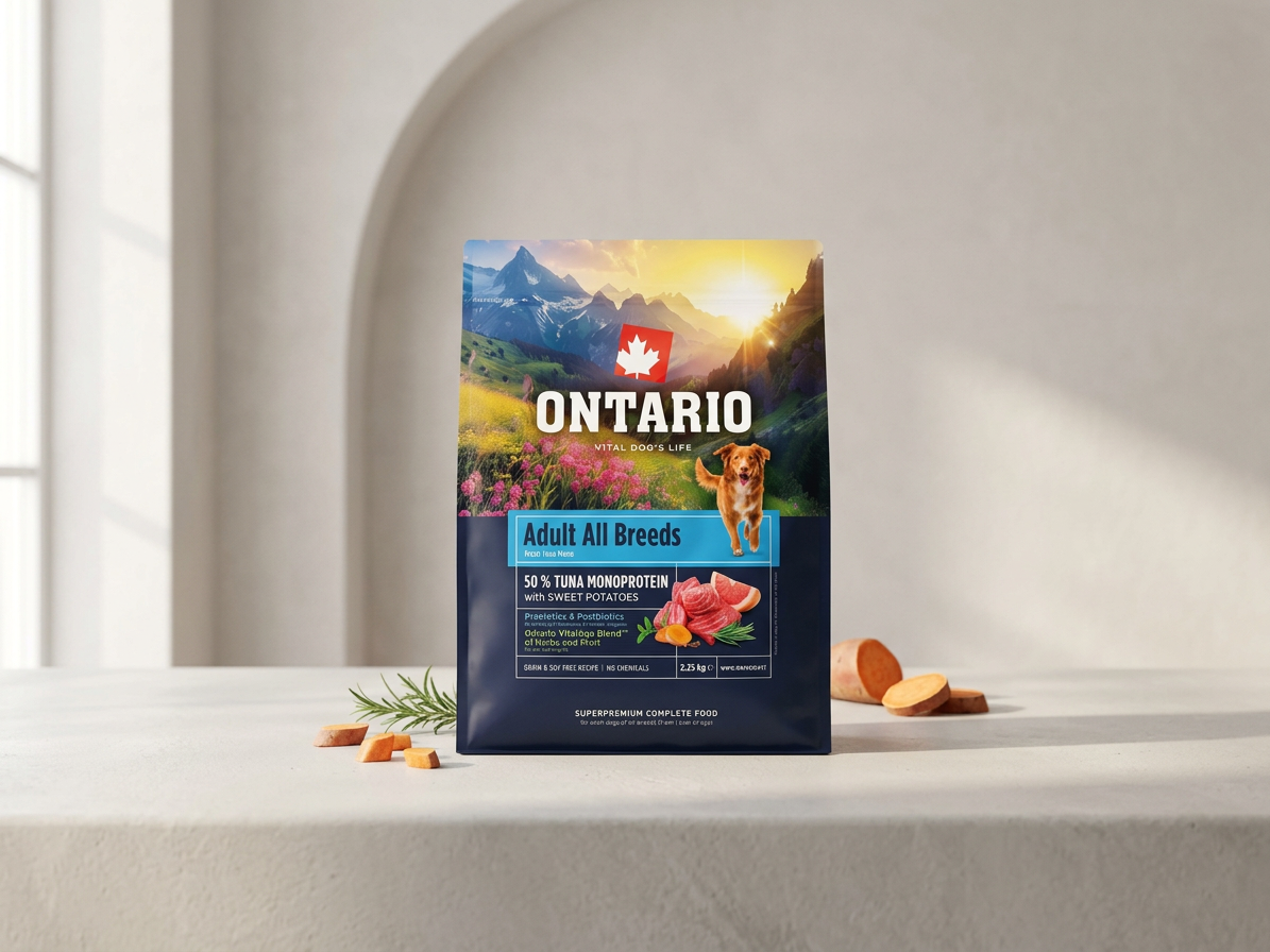 Ontario Adult All Breeds Monoprotein tuňák a batáty 2,25 kg