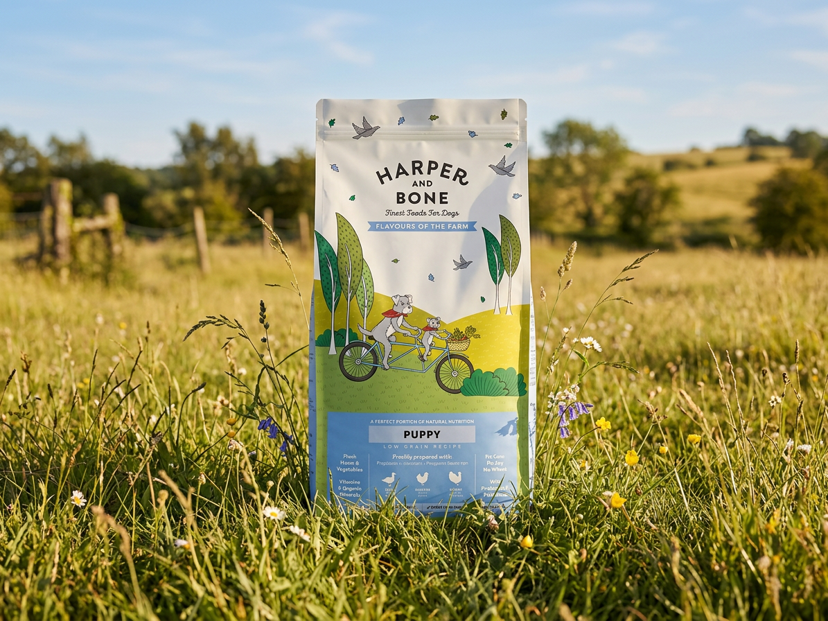 Harper and Bone Dog Puppy příchutě farmy pro štěňata 100 g