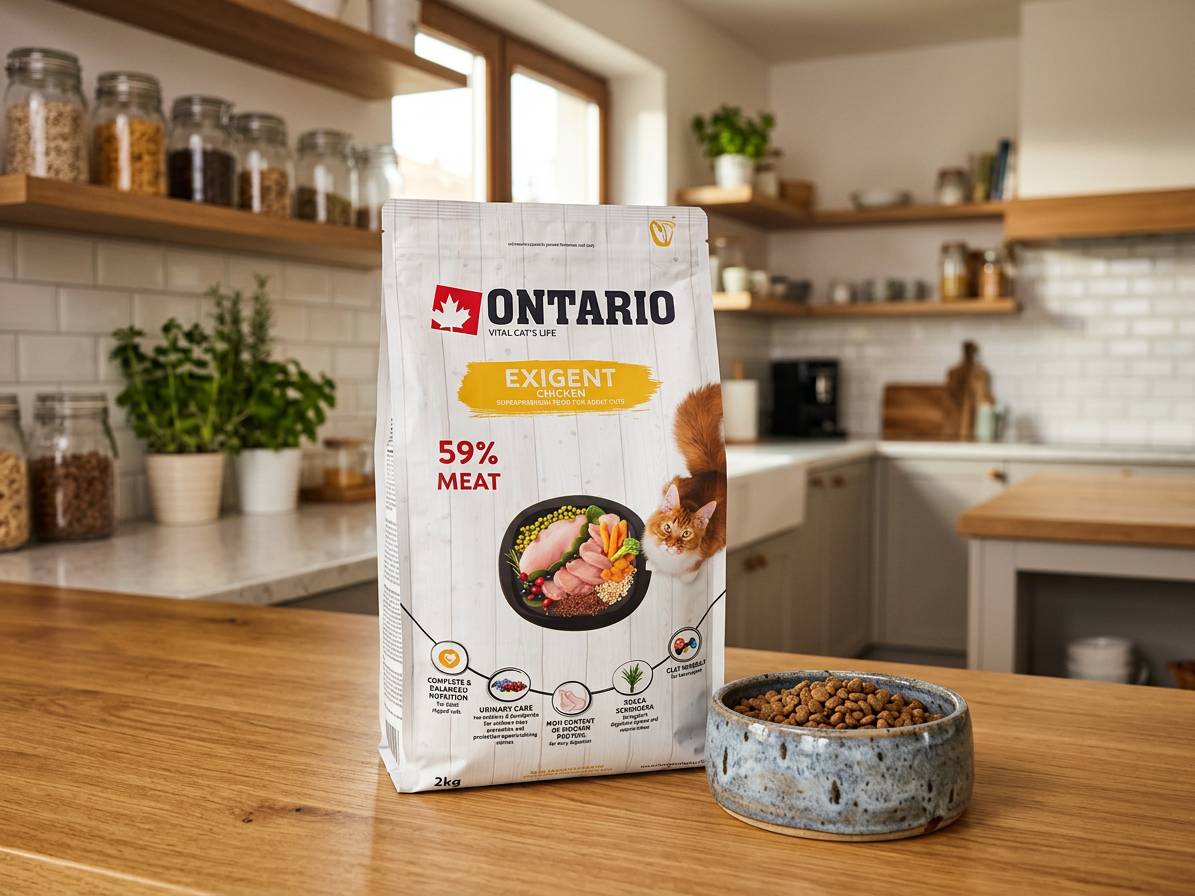 Ontario Cat Exigent 2 kg – superprémiové granule pro dospělé kočky