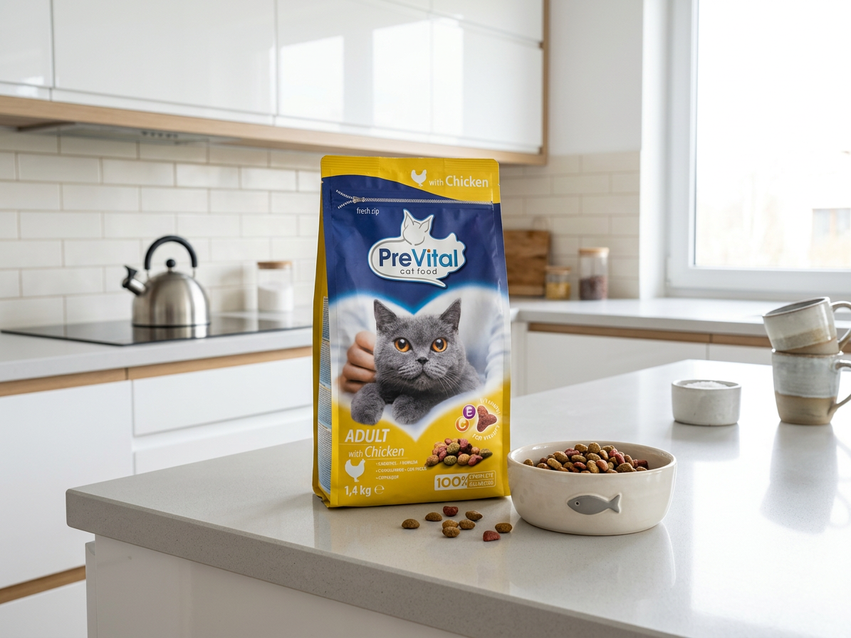 PreVital Cat kuřecí granule pro dospělé kočky 1,4 kg