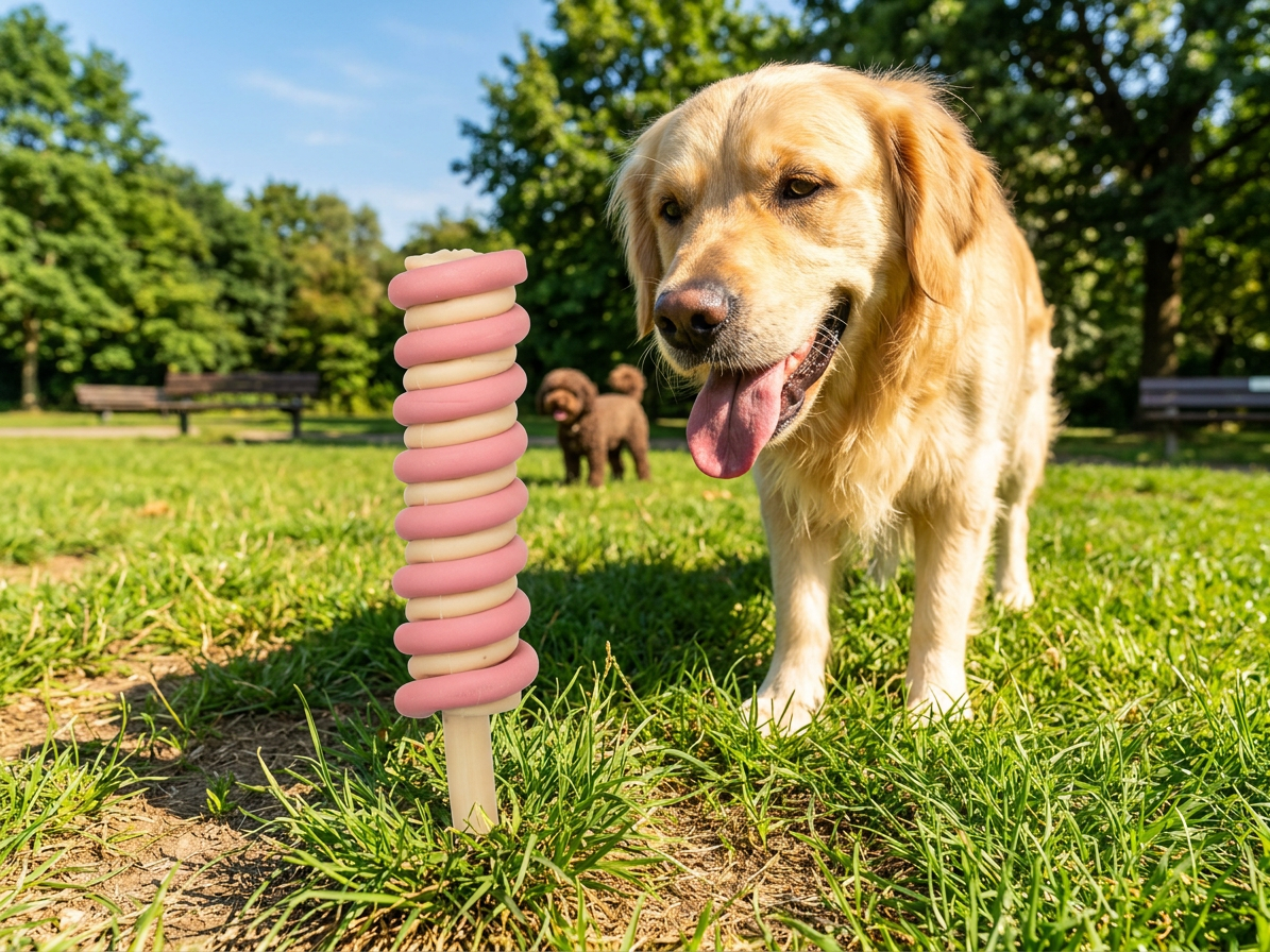 Ice Twister, nanuk spirála s kuřecími prsy [70], 40 g, růžová