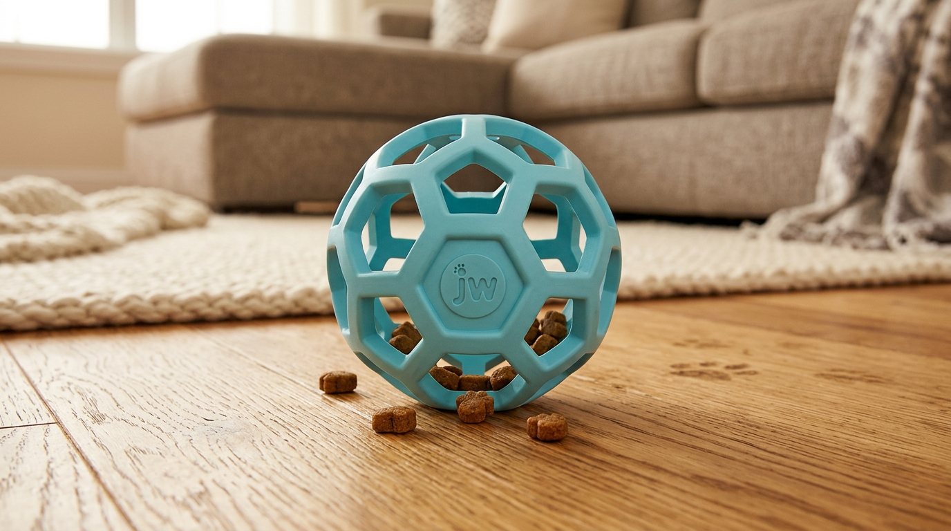 JW Hol-EE Děrovaný míč Trend-ee Small – Blue