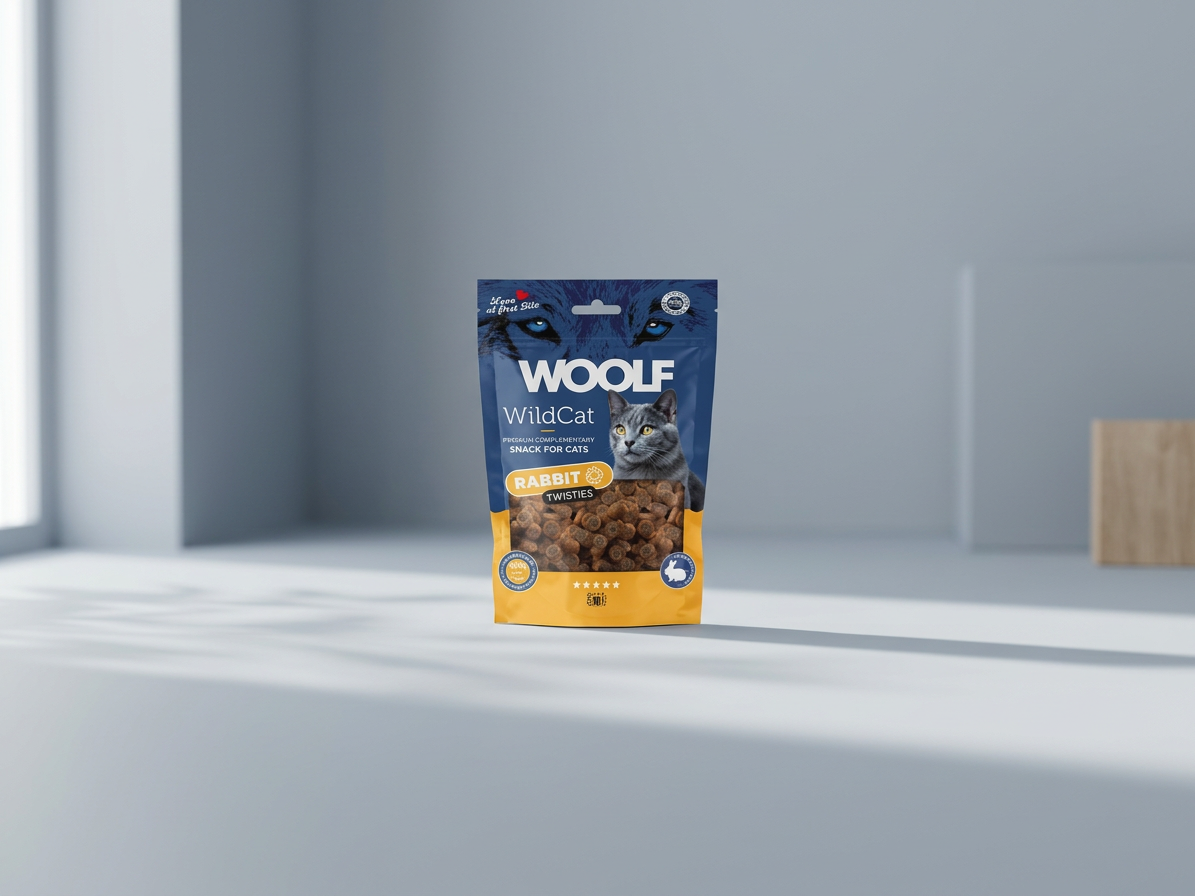 Pamlsek pro kočky WOOLF WildCat Twisties Snack Rabbit, 50 g
