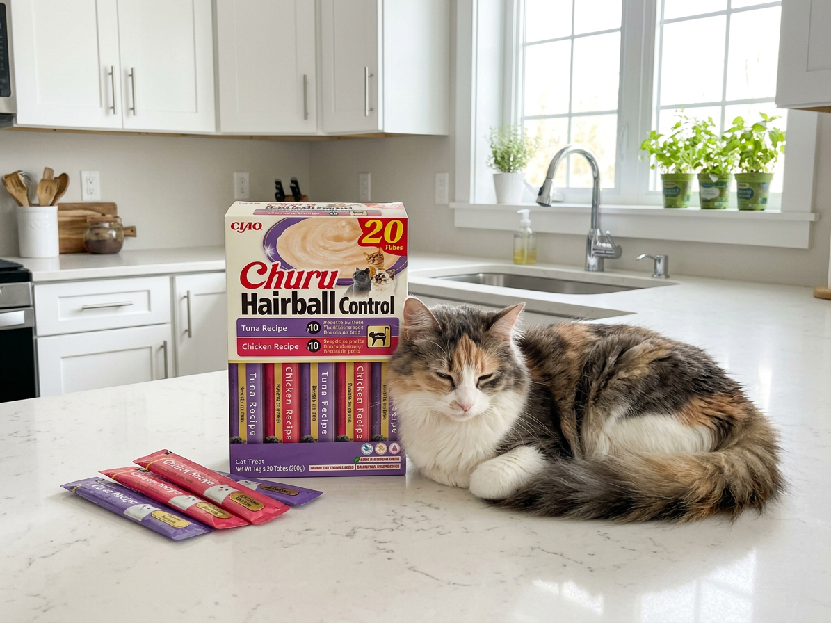 Churu Cat BOX Hairball Variety Tuna&Chicken 20x14g