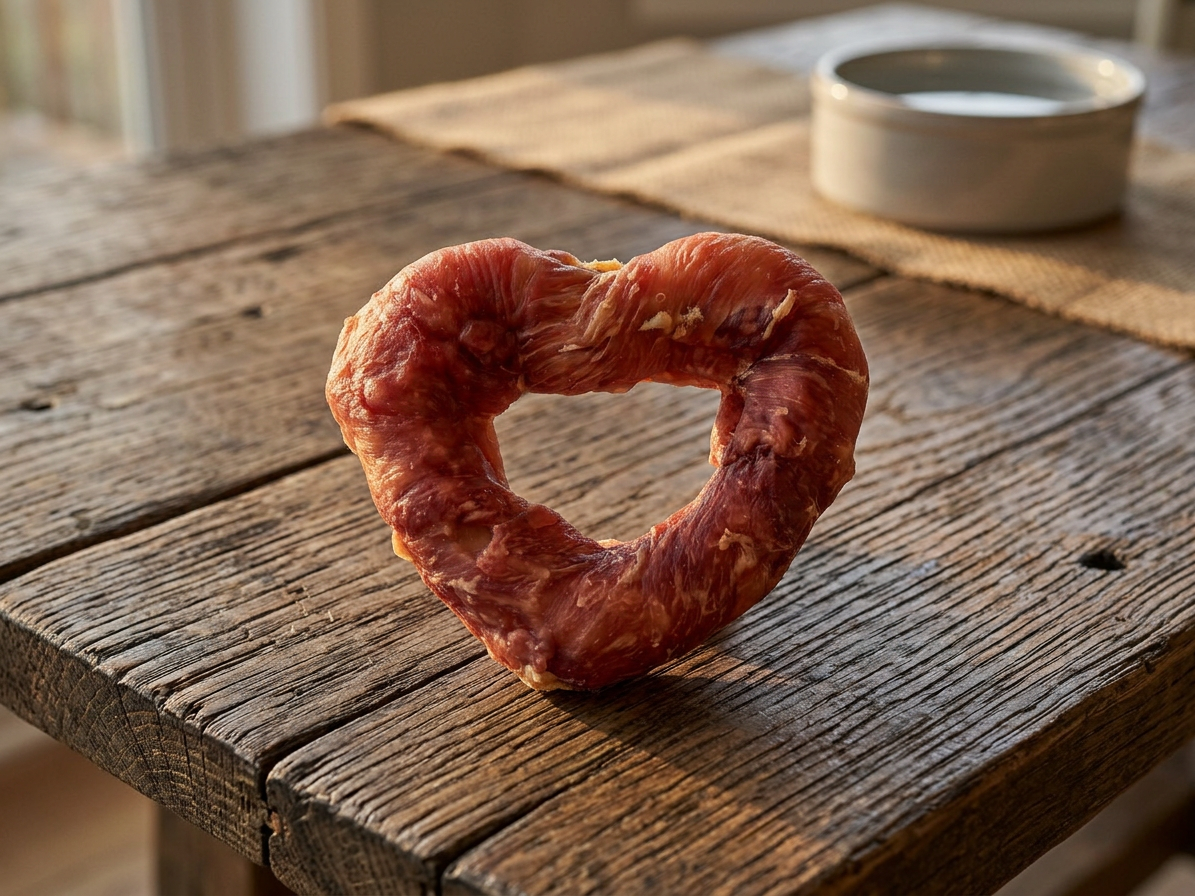DentaFun Heart, buvolí srdce s kachním masem [50 ks], 8 cm / 40 g, cena za 1ks