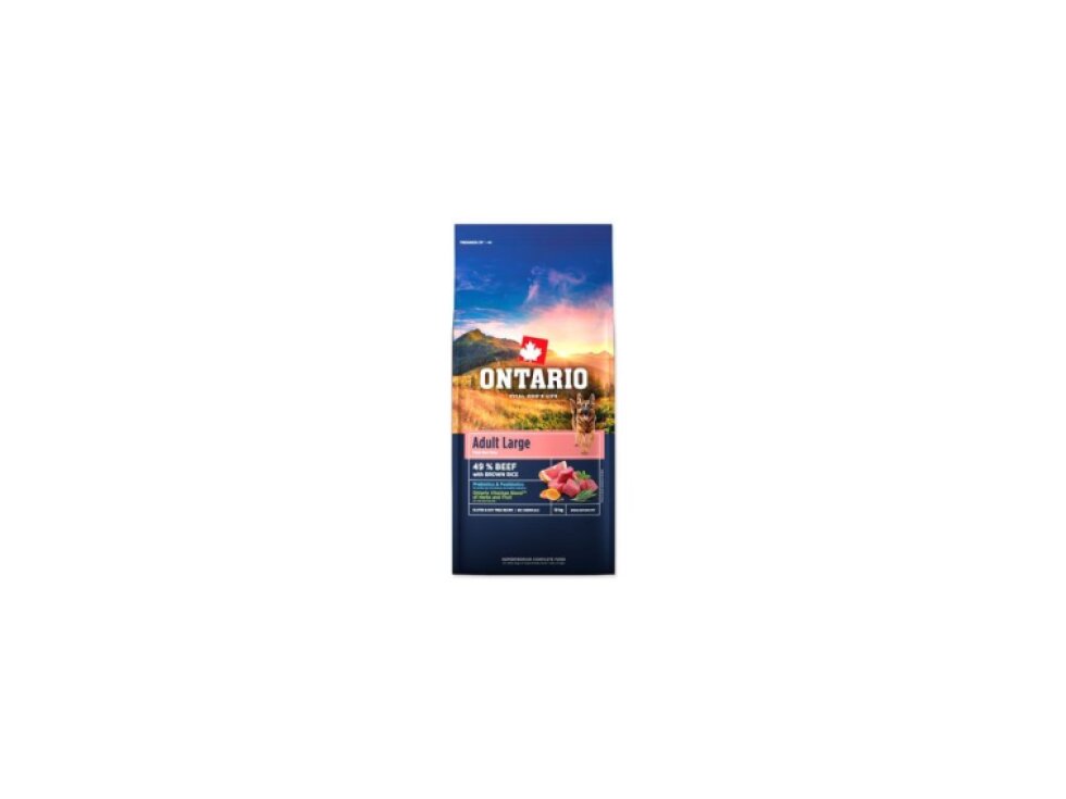 Krmivo Ontario Adult Large Beef & Brown Rice 12kg