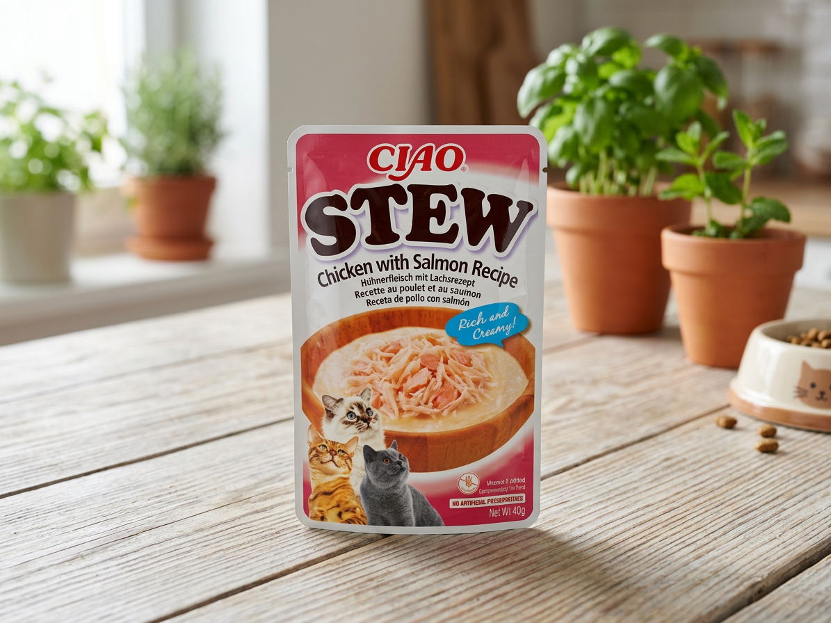 Kapsička Churu Cat Stew - kuře, losos 40g