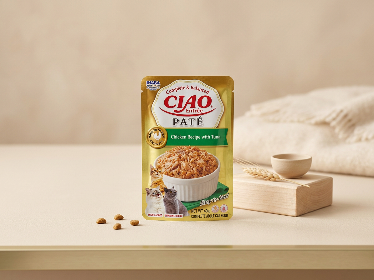Kapsička pro kočky Churu Cat Entrée Paté Chicken Recipe with Tuna, 40 g