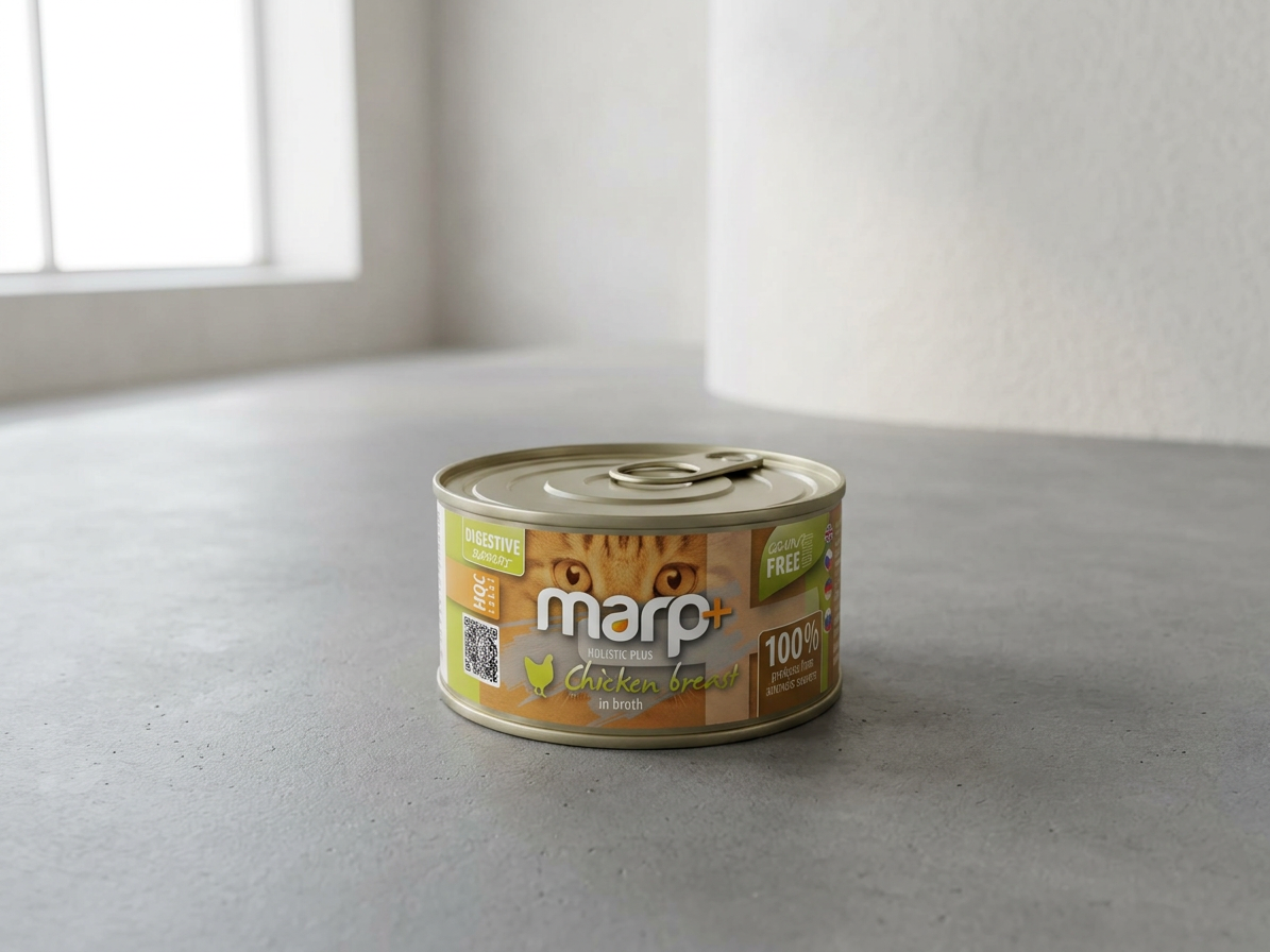Marp Holistic Plus konzerva pro kočky – Kuřecí prsa ve vývaru 70g