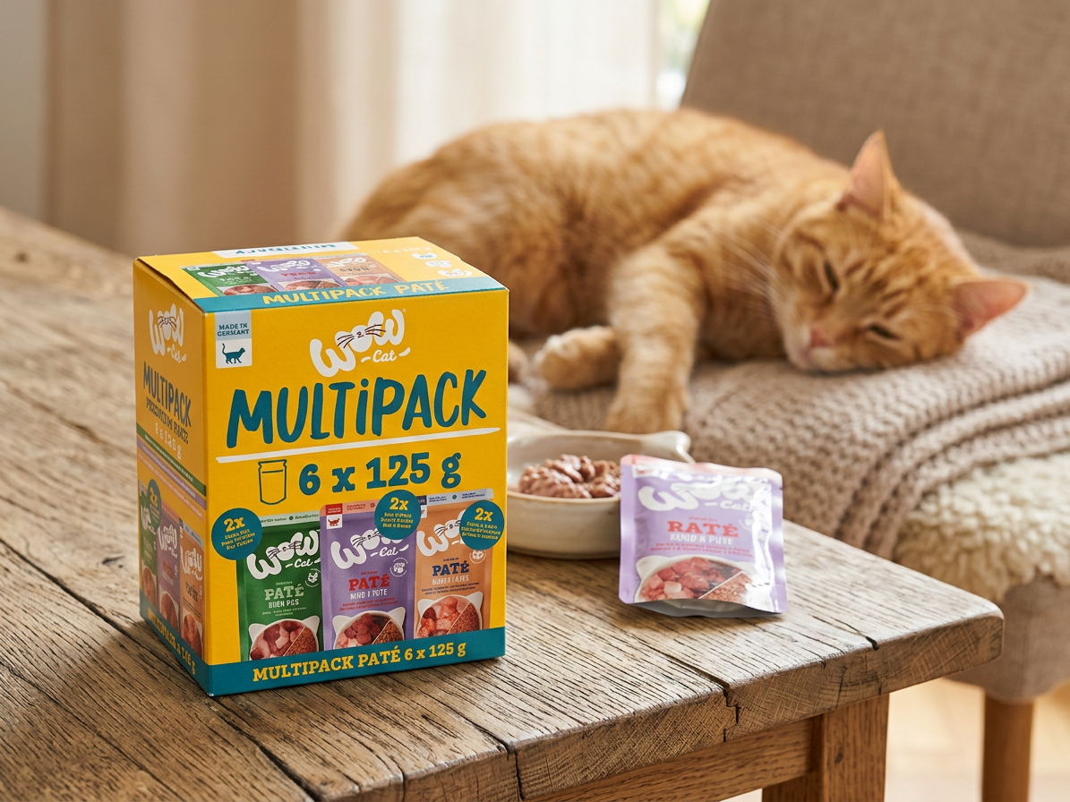 WOW Cat kapsička Paté Adult Multipack 6x125g