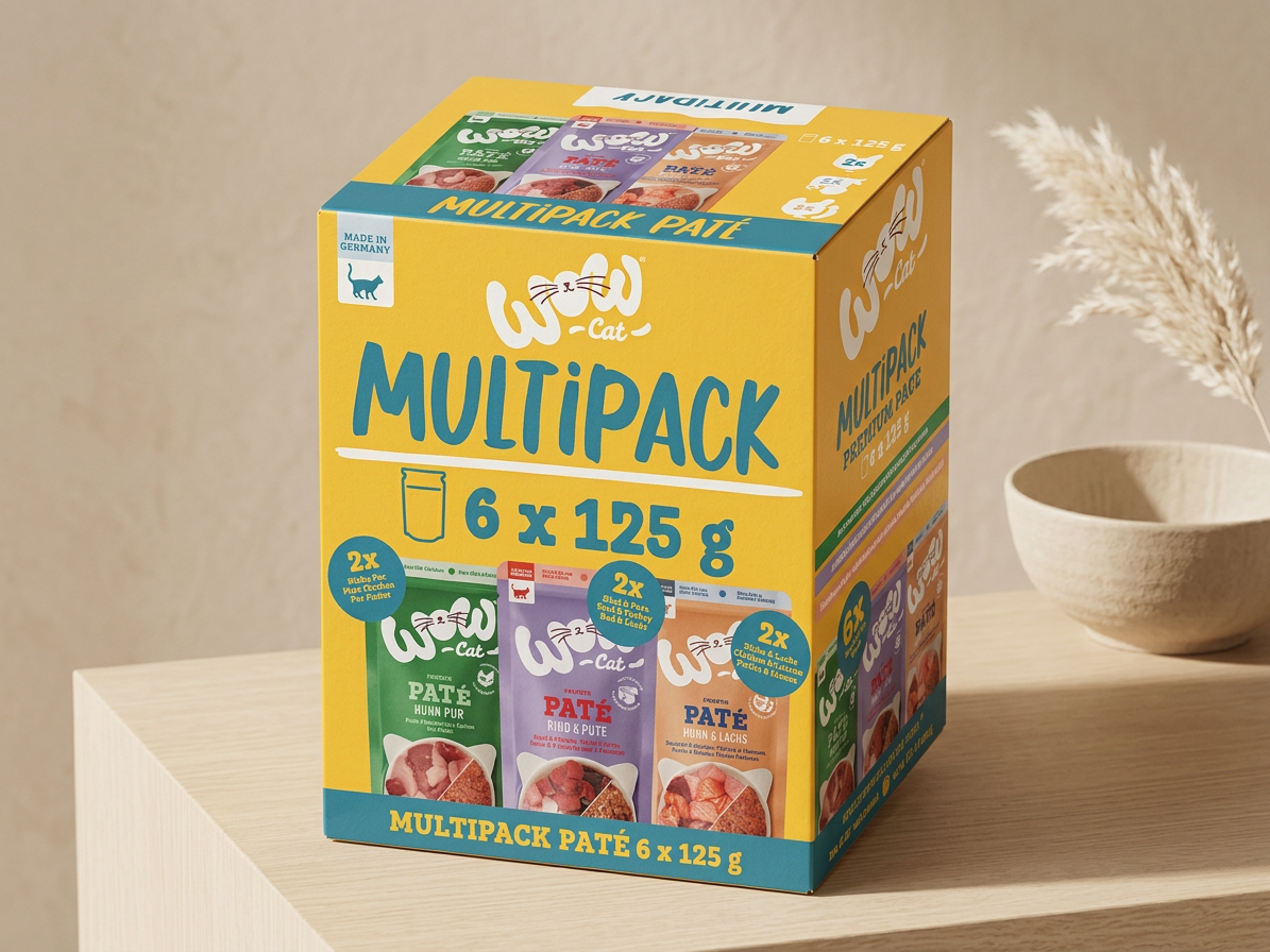 WOW Cat kapsička Paté Adult Multipack 6x125g