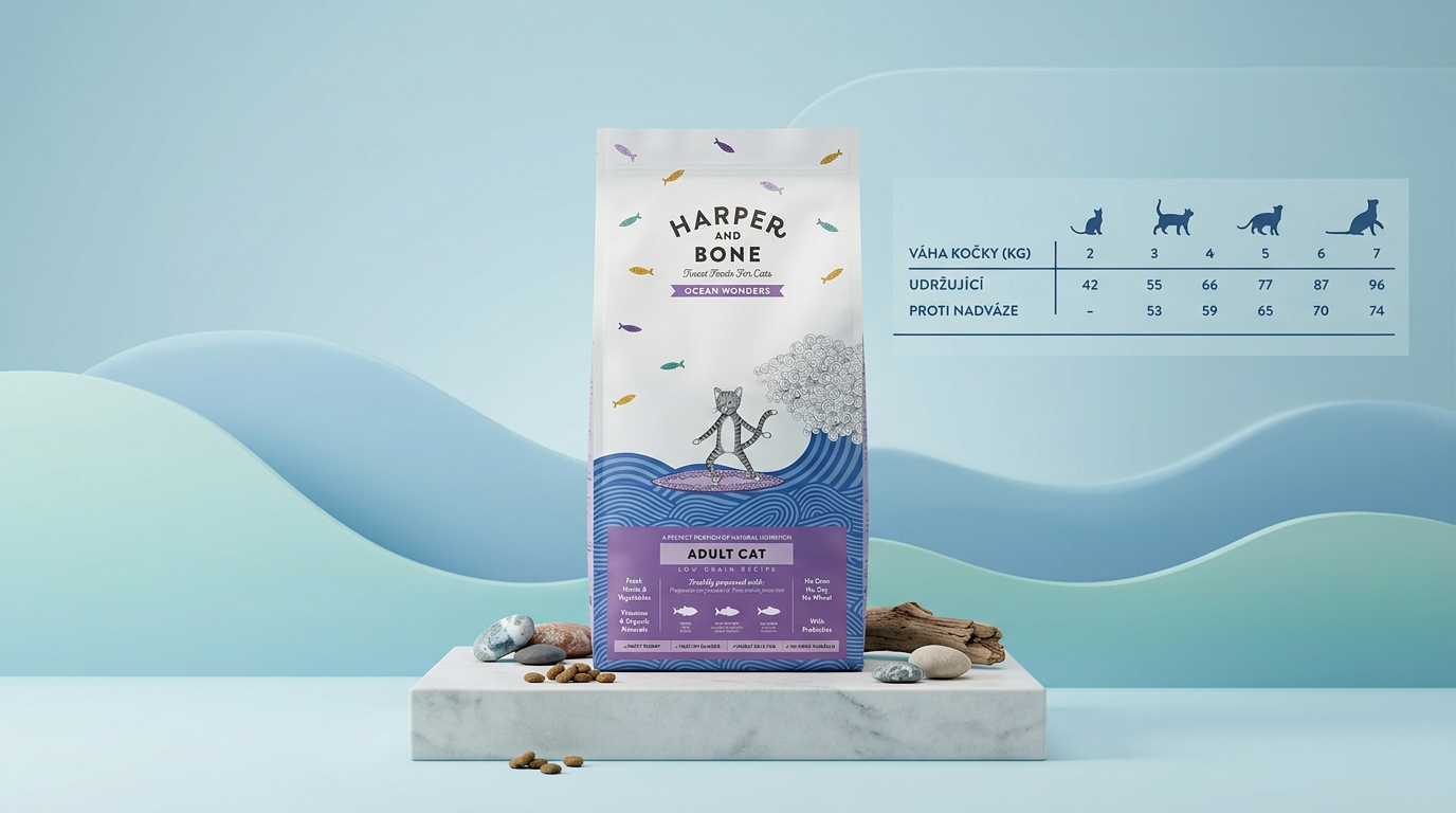 Vzorek Harper and Bone Cat Adult divy oceánu s rybami 70 g