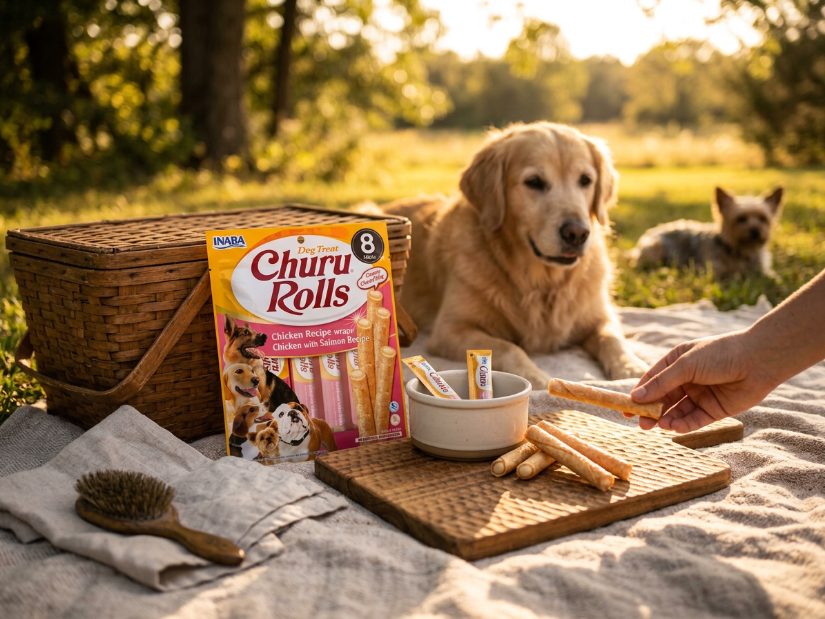 Churu dog Rolls - kuře, losos 96g