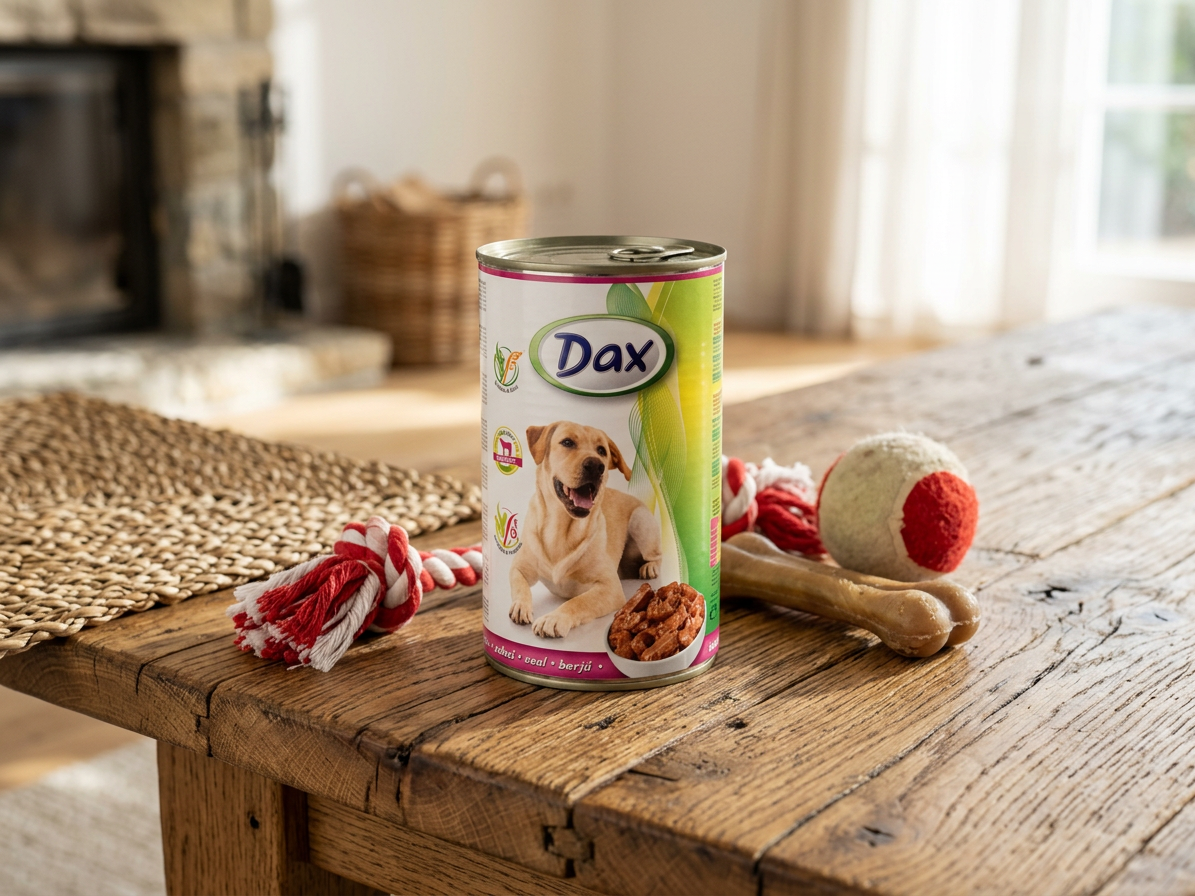 Dax Dog kousky telecí, konzerva 1240 g
