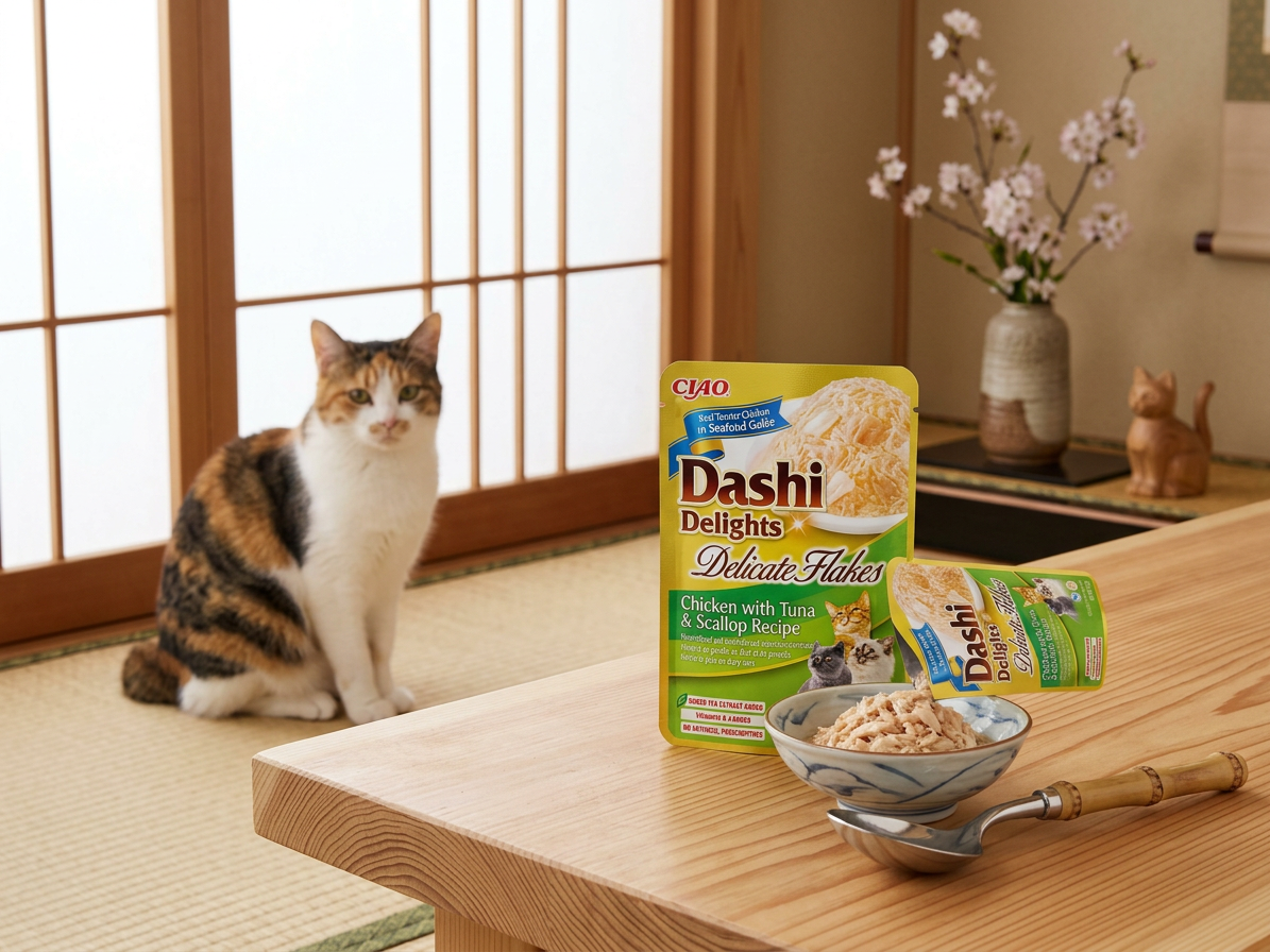 Churu Cat Dashi Delights Deli Flakes Chick&Tun&Scal40g
