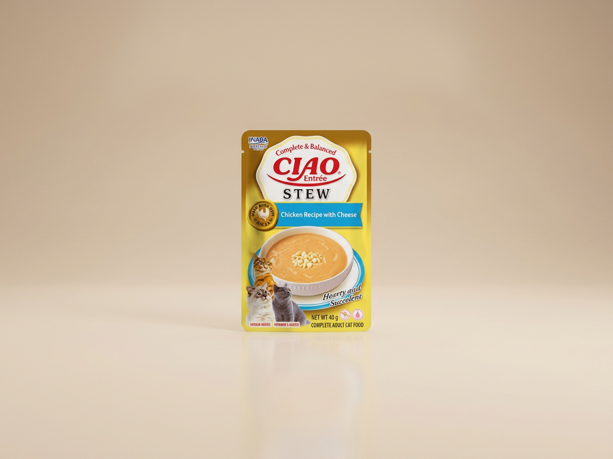 Kapsička pro kočky Churu Cat Entrée Stew Chicken Recipe with Cheese, 40 g