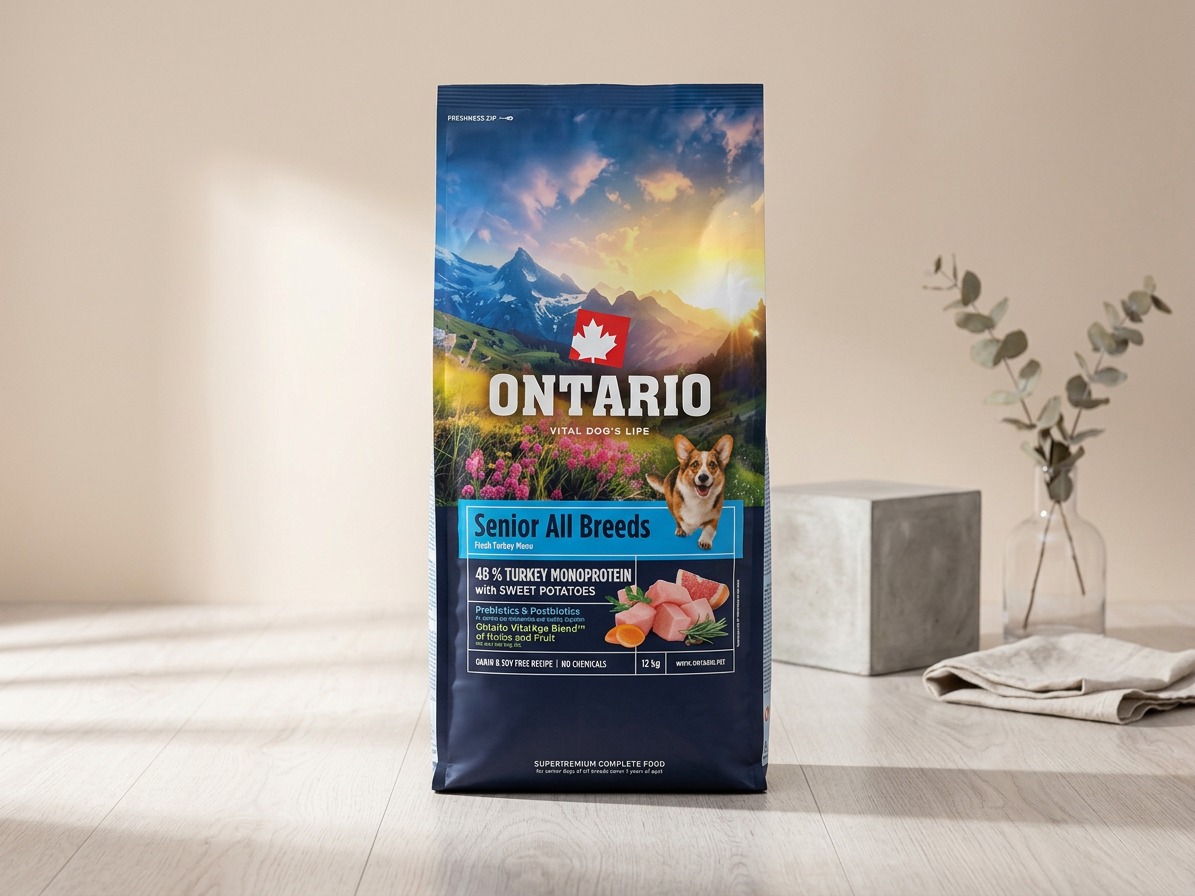Ontario Senior All Breeds Monoprotein krůta a batáty 12 kg