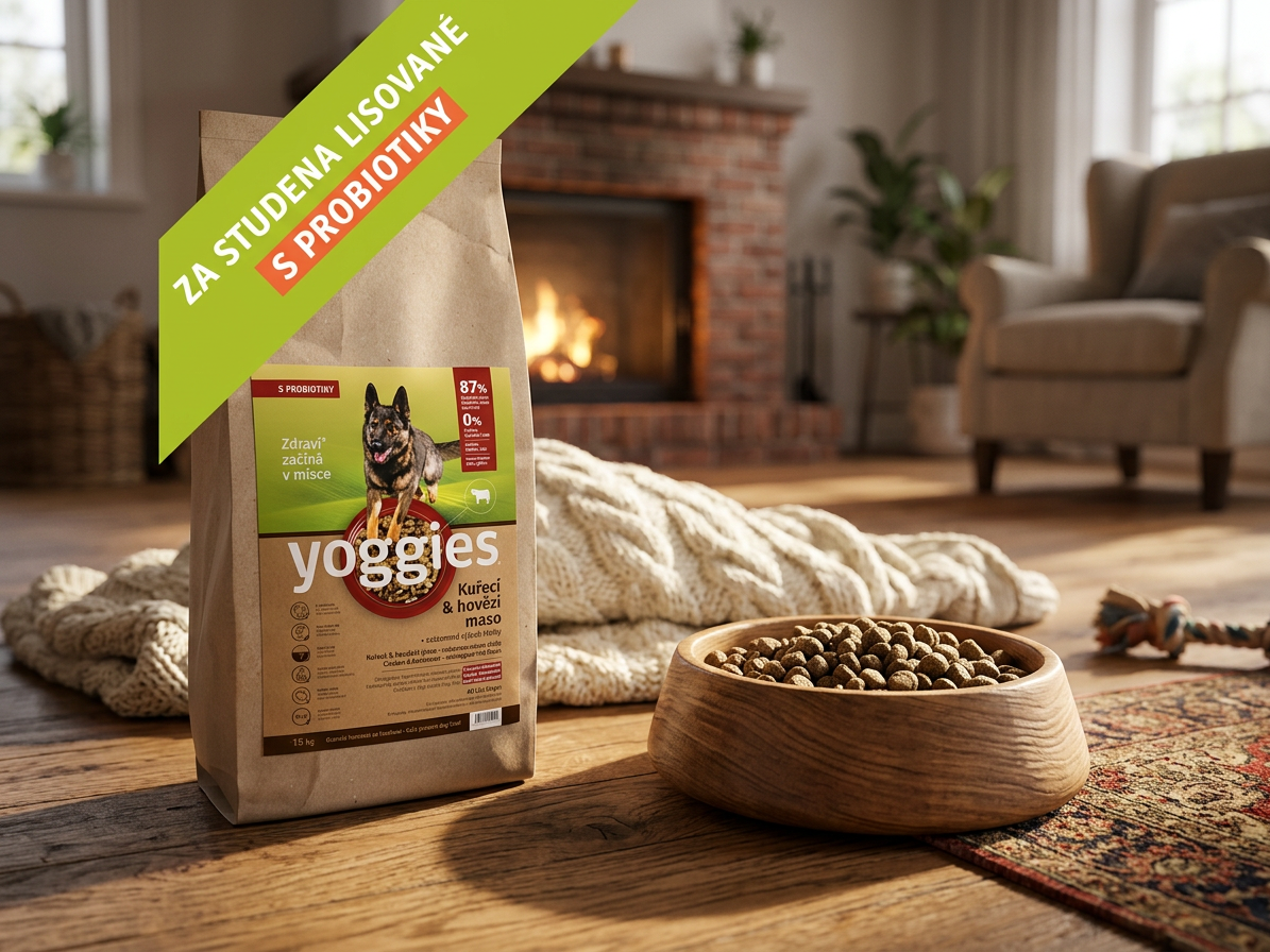 Yoggies kuřecí a hovězí granule pro psy lisované za studena 15 kg