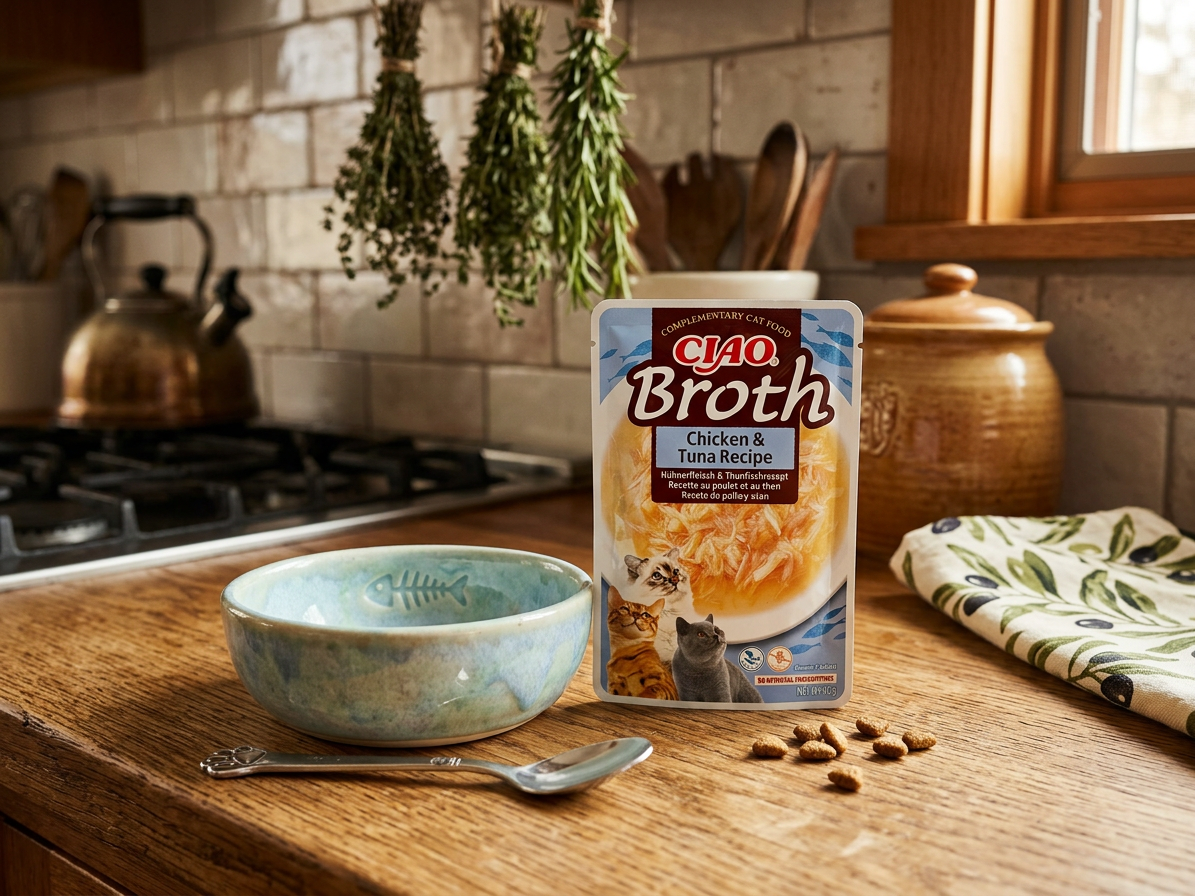 Churu Cat Broth kuře a tuňák – doplňkové krmivo pro kočky 40 g