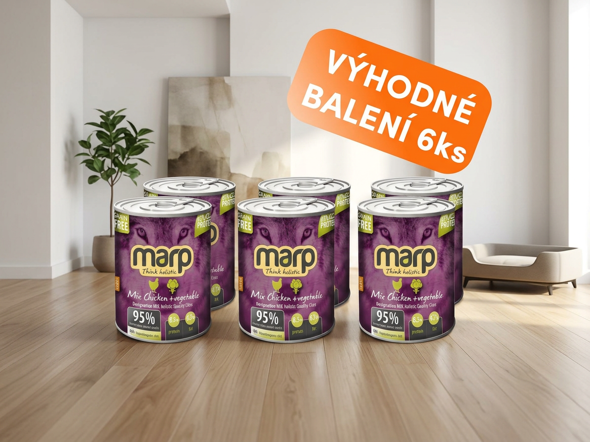 Marp Mix konzerva pro psy kuře+zelenina 6x400g
