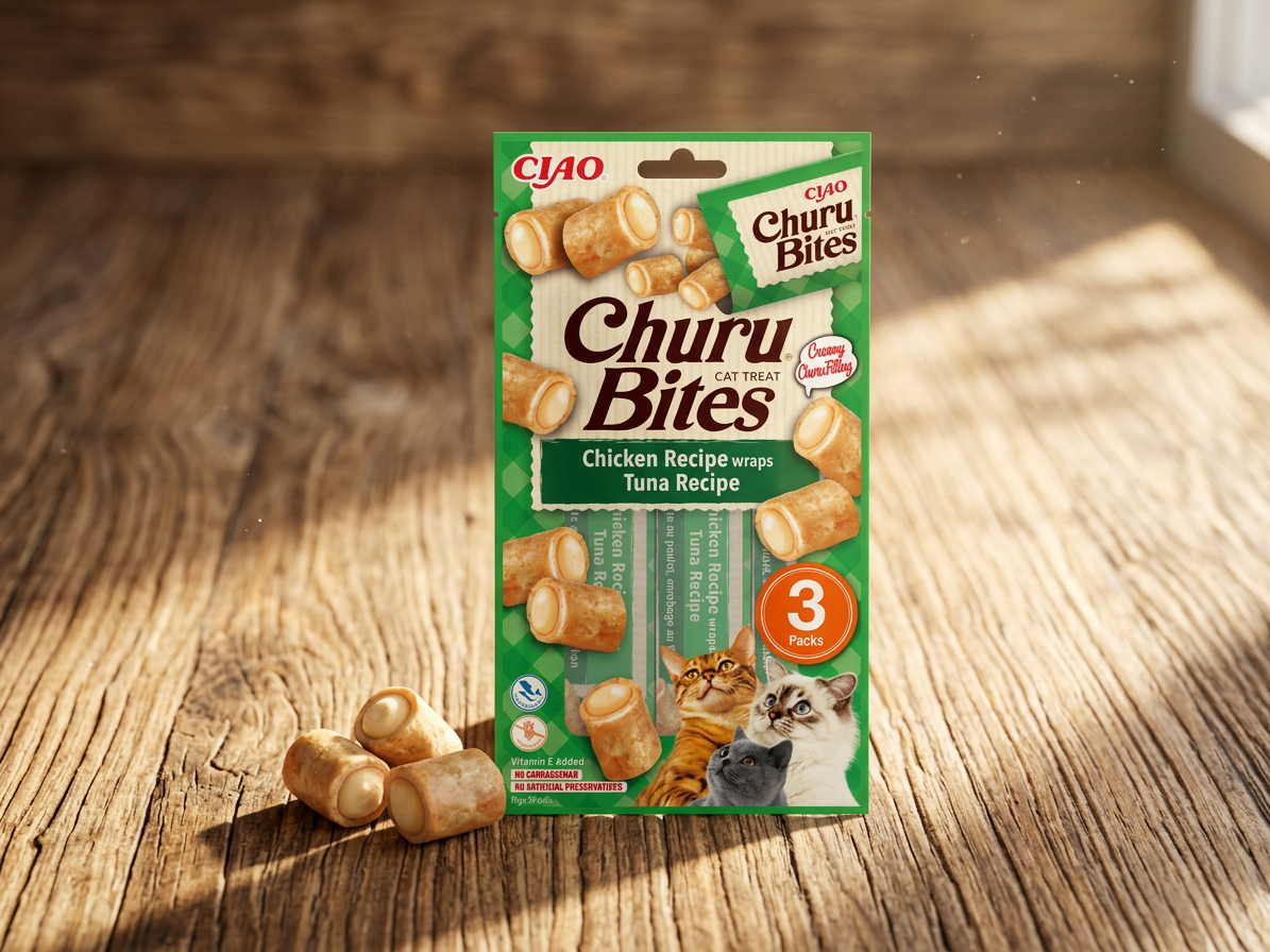 Churu cat Bites - kuře, tuňák 30g