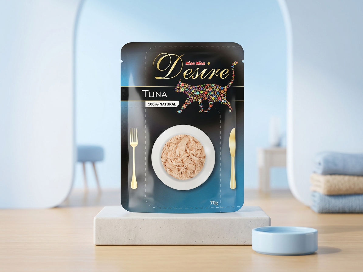 Desire premium s trhaným masem Tuňák, kapsička 70 g