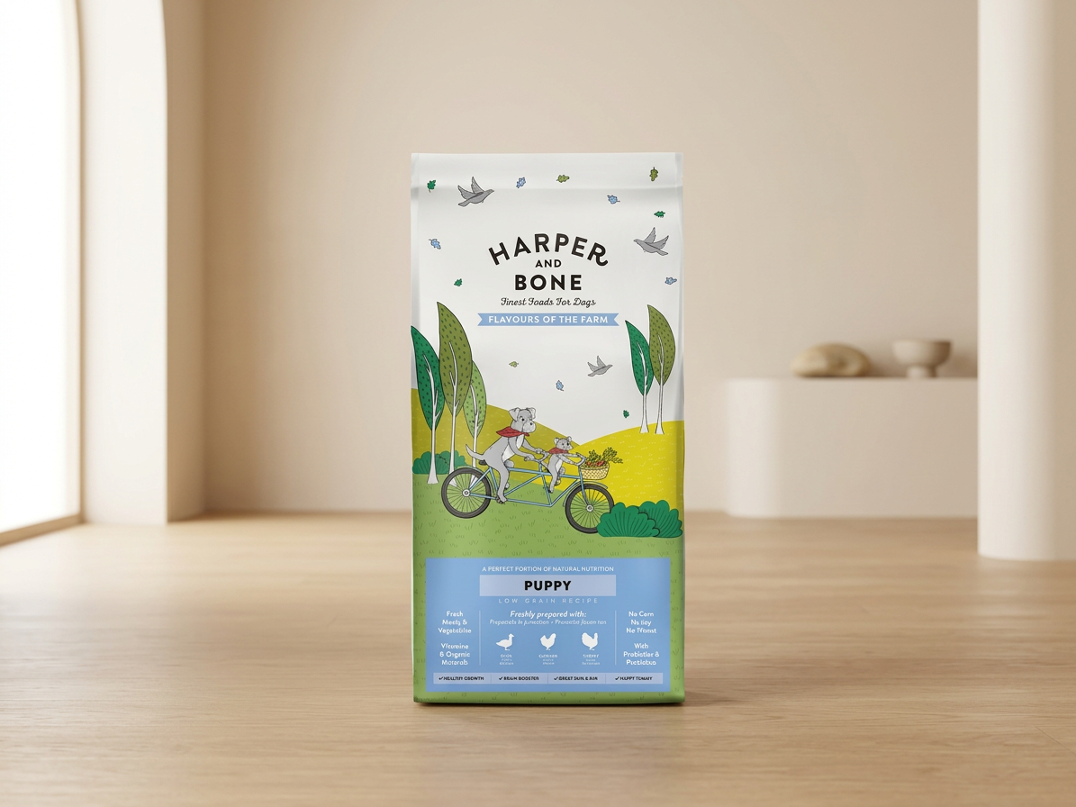 Harper and Bone Dog Puppy příchutě farmy pro štěňata 100 g