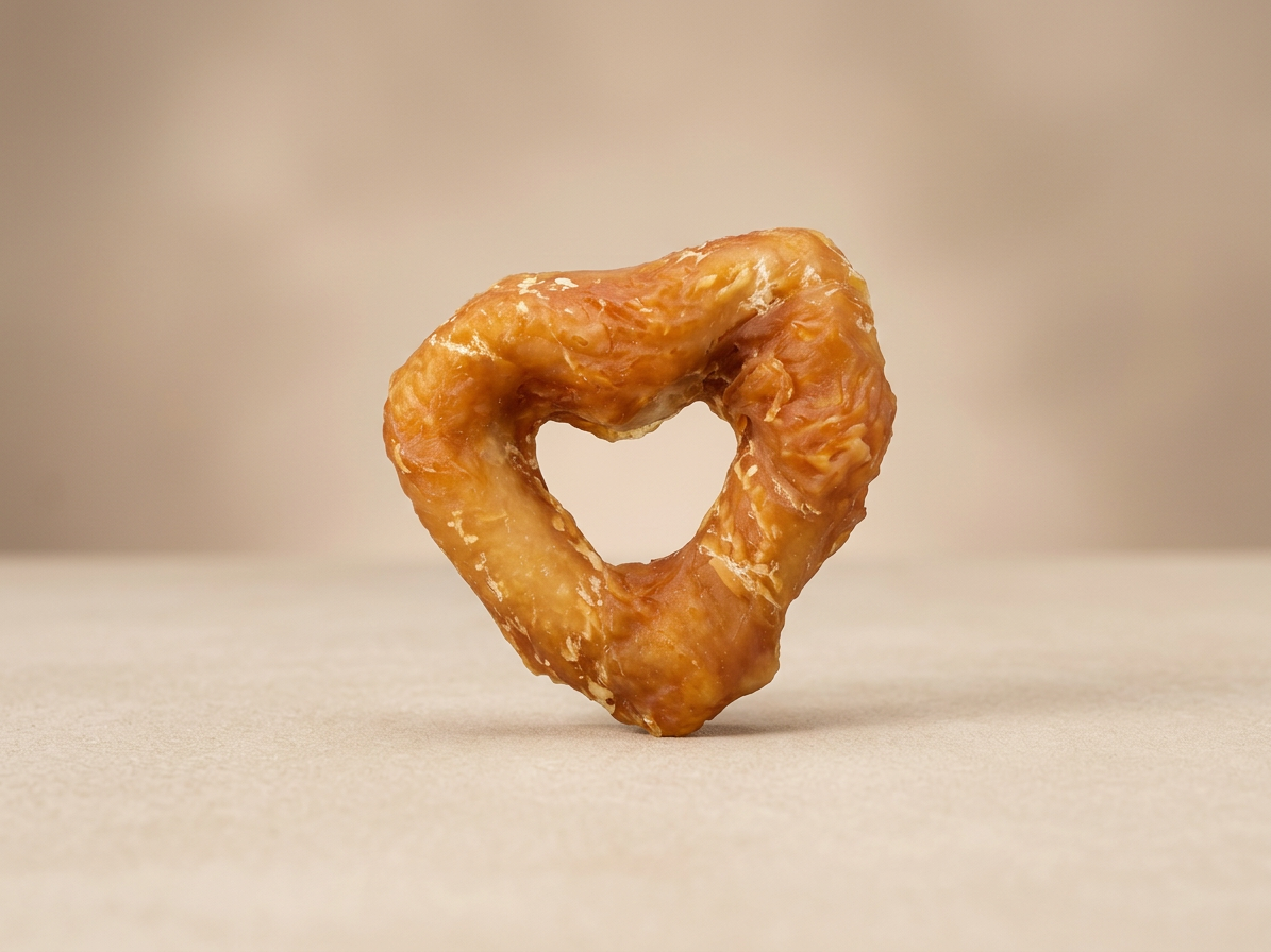 DentaFun Heart, buvolí srdce s kuřecím masem [200 ks], 6 cm/20 g, cena za 1ks