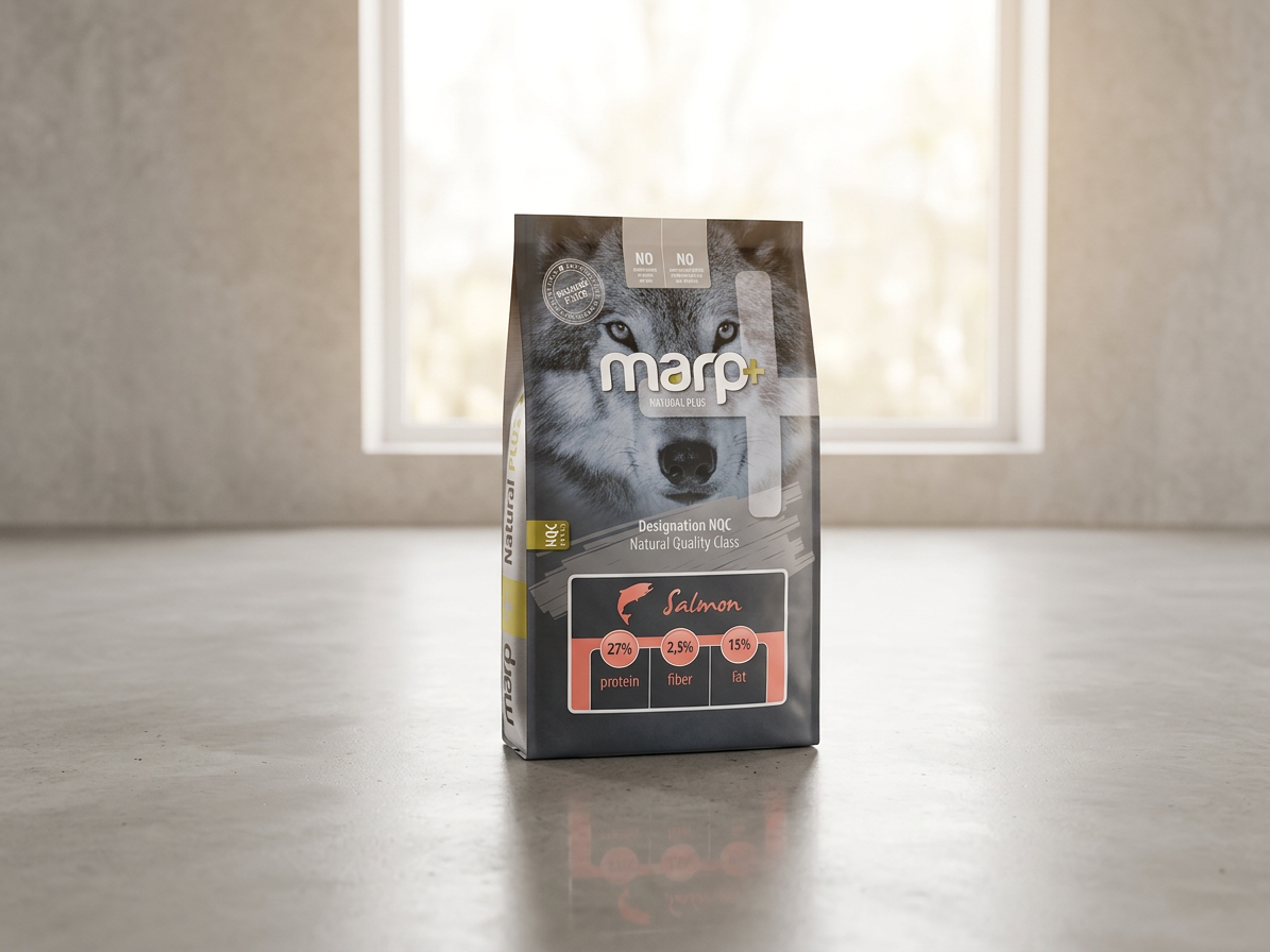 Marp Natural Plus losos 2 kg – kompletní granule pro psy