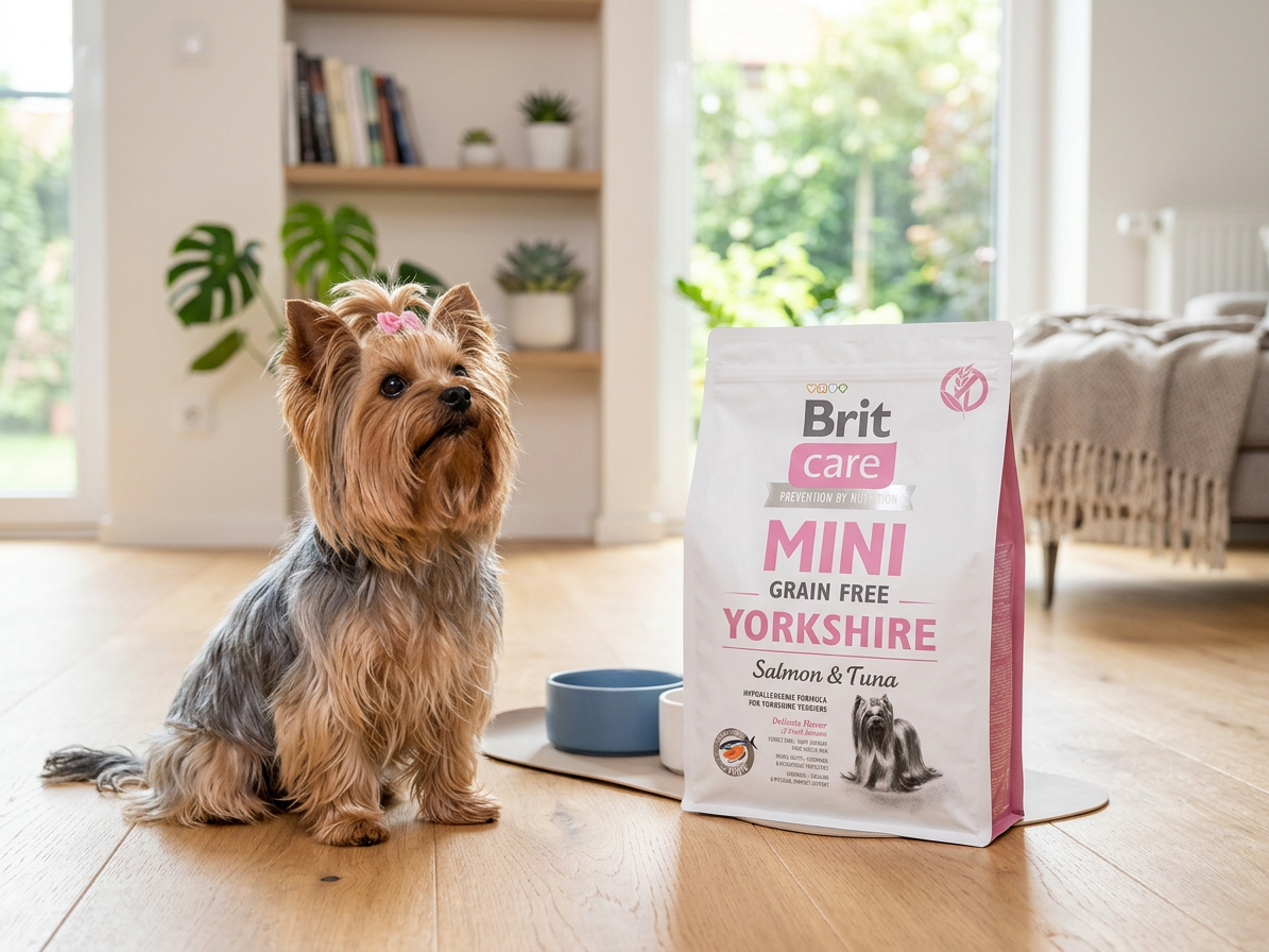 Brit Care Mini Grain Free Yorkshire 400 g – granule s lososem a tuňákem