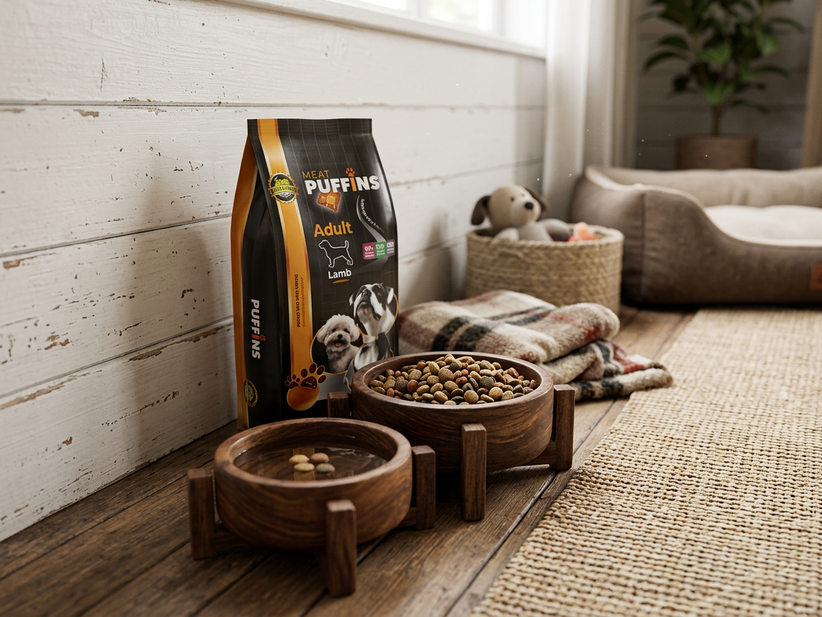 Puffins Dog Adult Sensitive Lamb – kompletní krmivo 1 kg