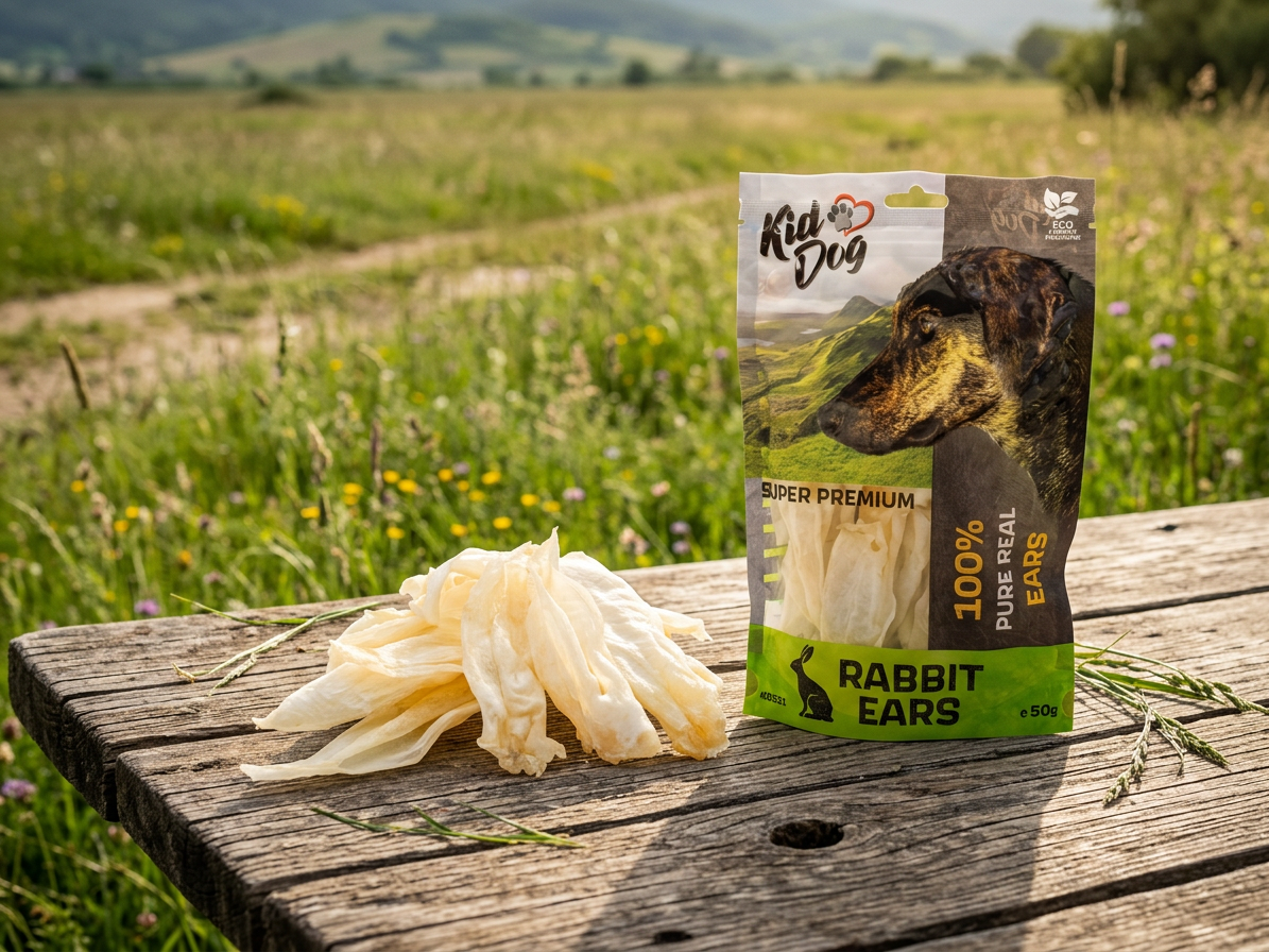 KIDDOG SUPER PREMIUM 100% přírodní králičí uši 50 g