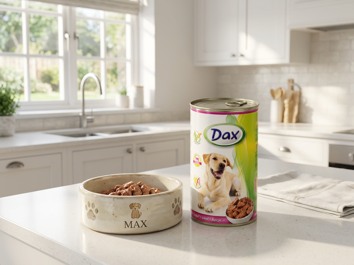 Dax Dog kousky telecí, konzerva 1240 g