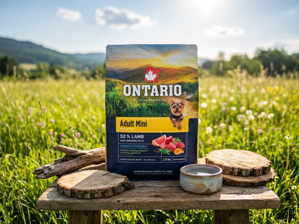 Ontario Adult Mini Lamb & Brown Rice – granule pro malé psy 2,25 kg